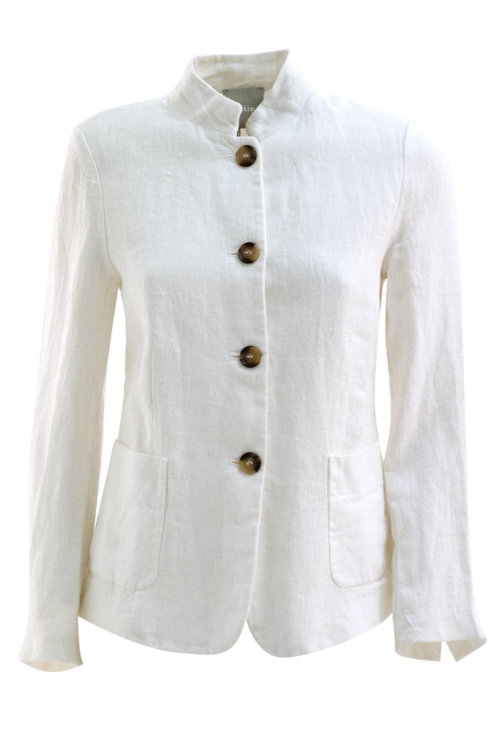 KILTIE Giacca in lino di colore bianco