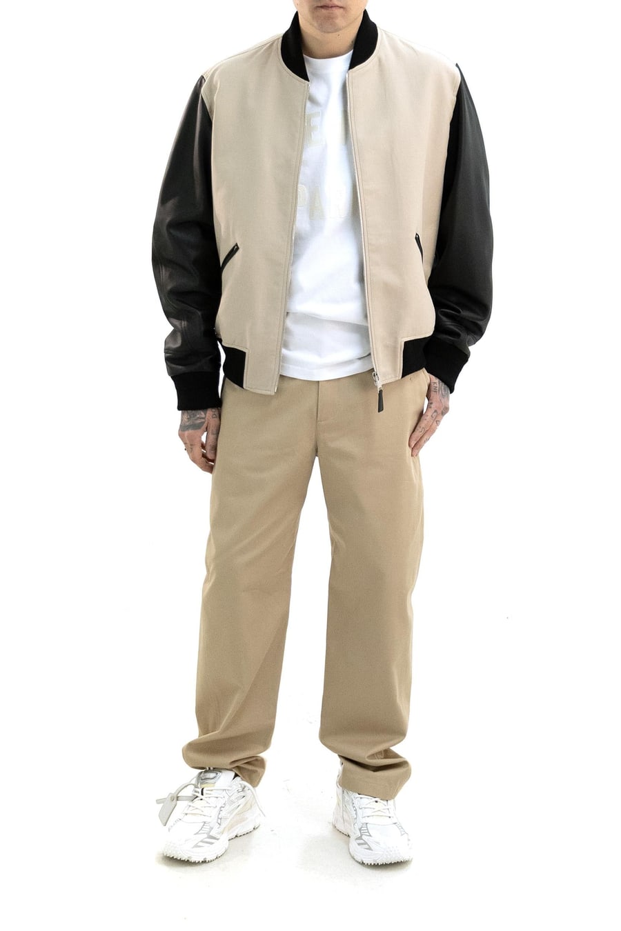 Givenchy Bomber in cotone di colore beige, view 2