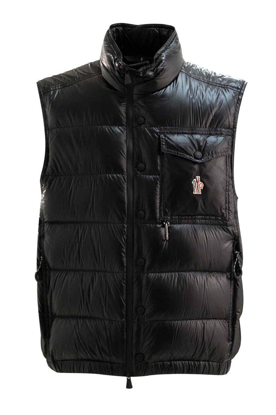 MONCLER GRENOBLE Gilet imbottito Uychi in  micro ripstop di colore nero