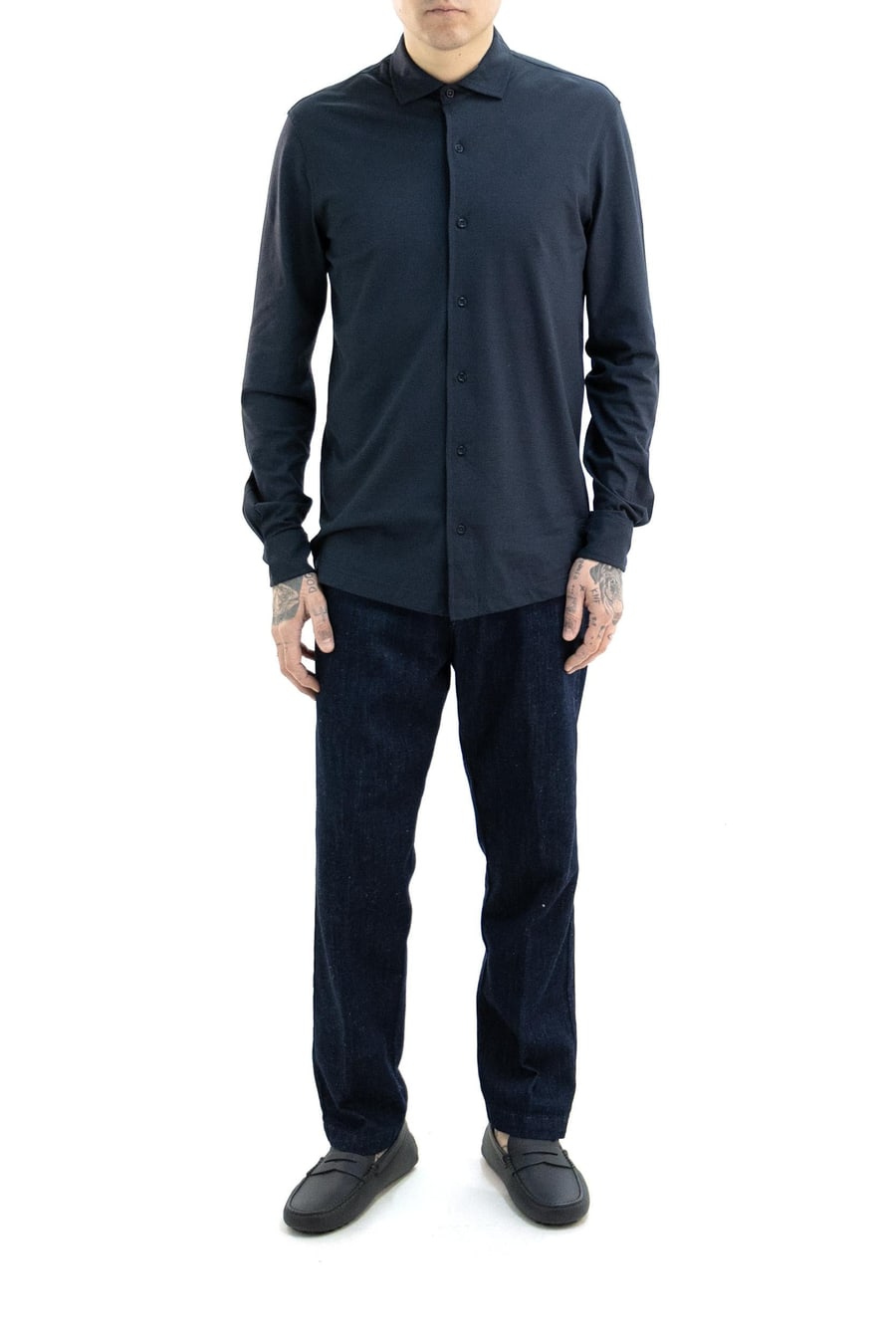 KIred Camicia in cotone di colore blu, view 4