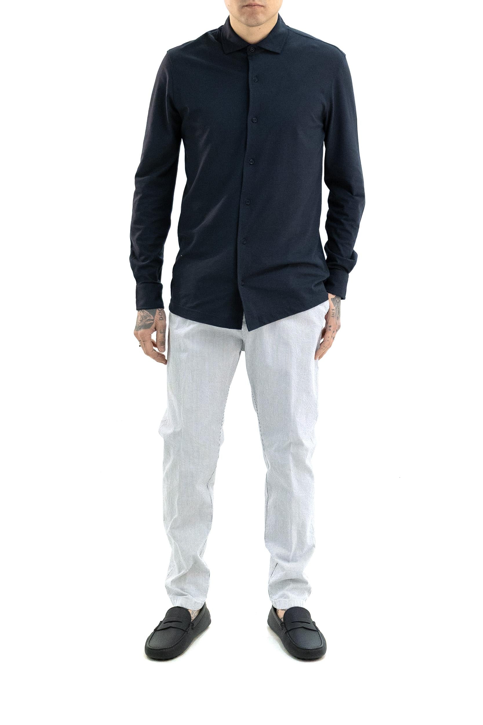 KIred Camicia in cotone di colore blu, view 2