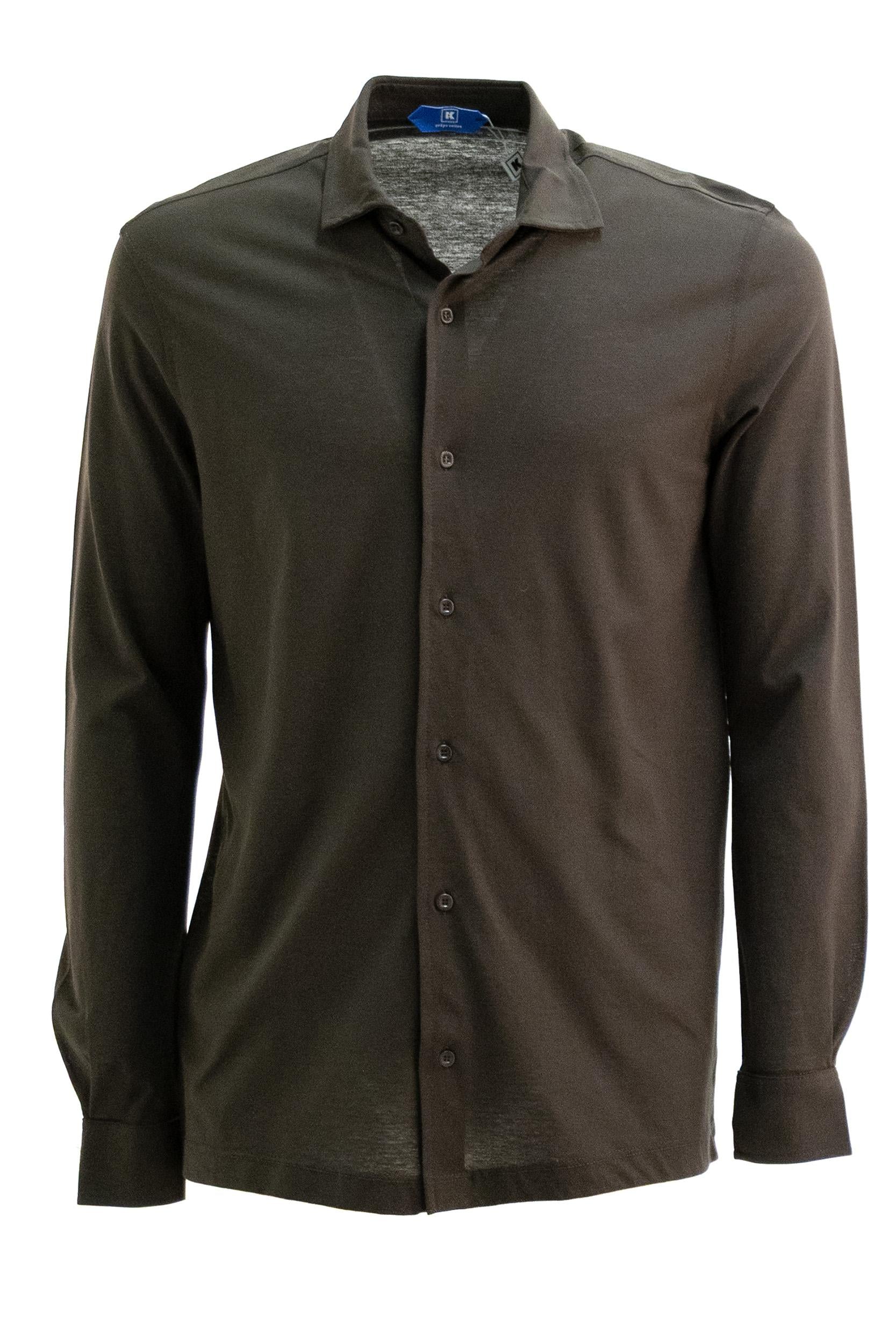 KIred Camicia in cotone di colore marrone
