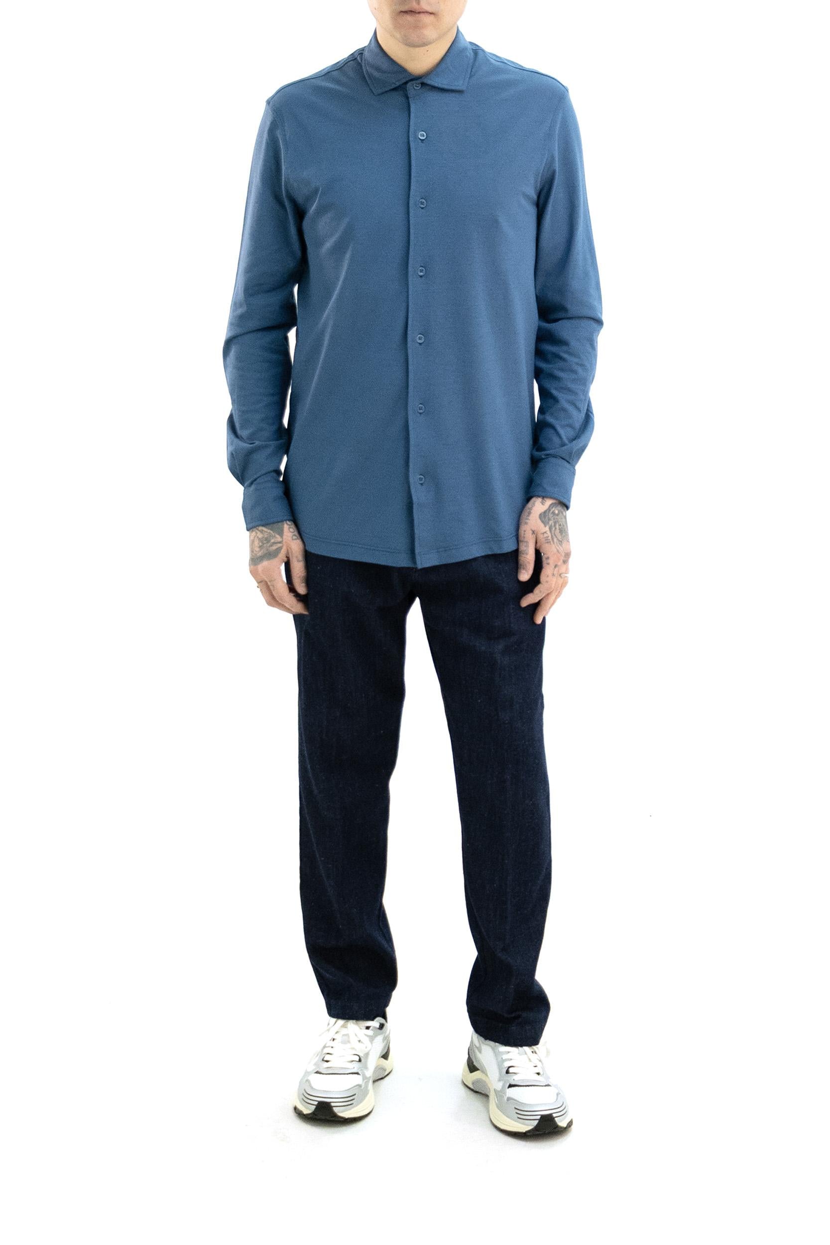 KIred Camicia in cotone di colore ottanio, view 2
