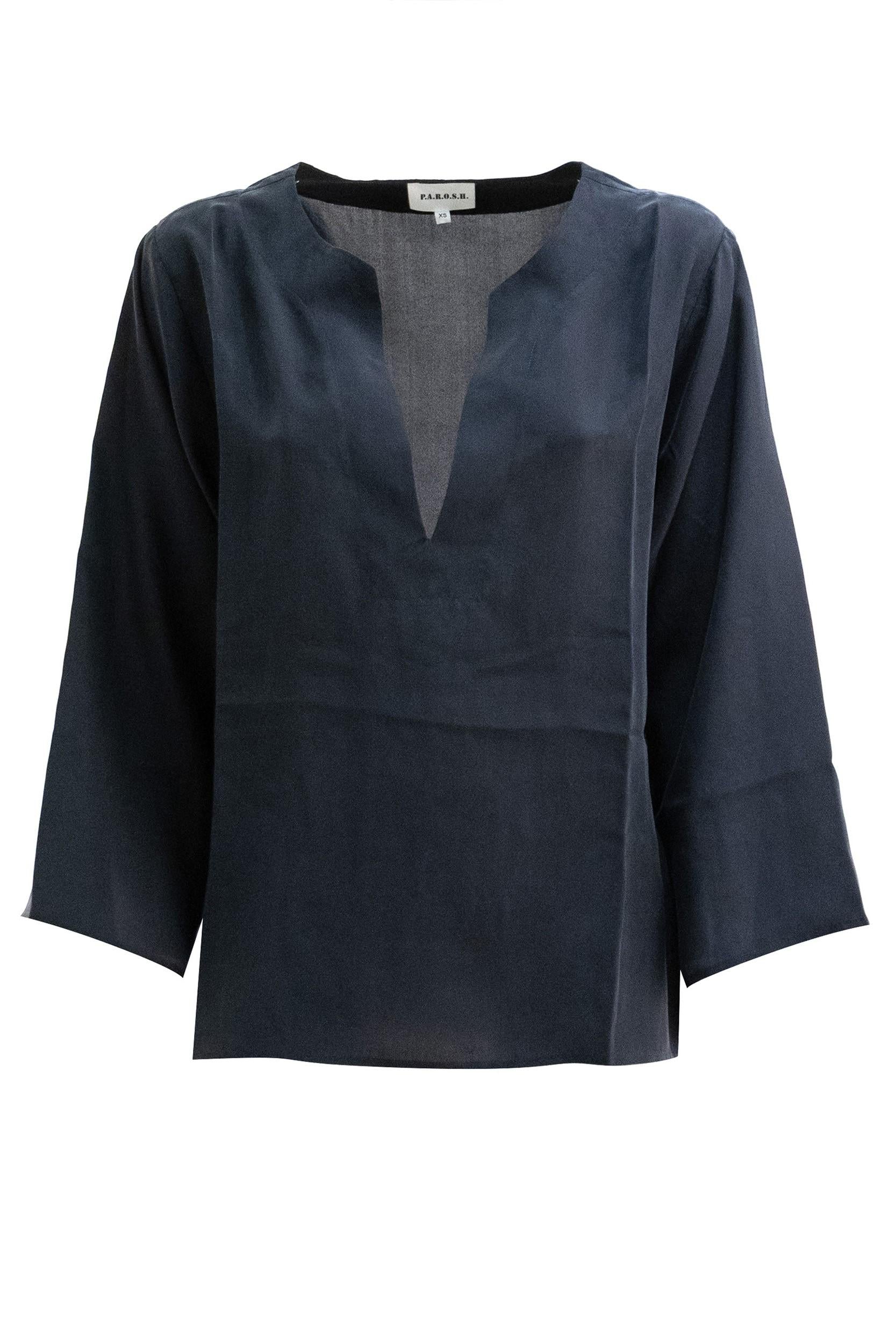 P.A.R.O.S.H. Blusa in seta di colore blu