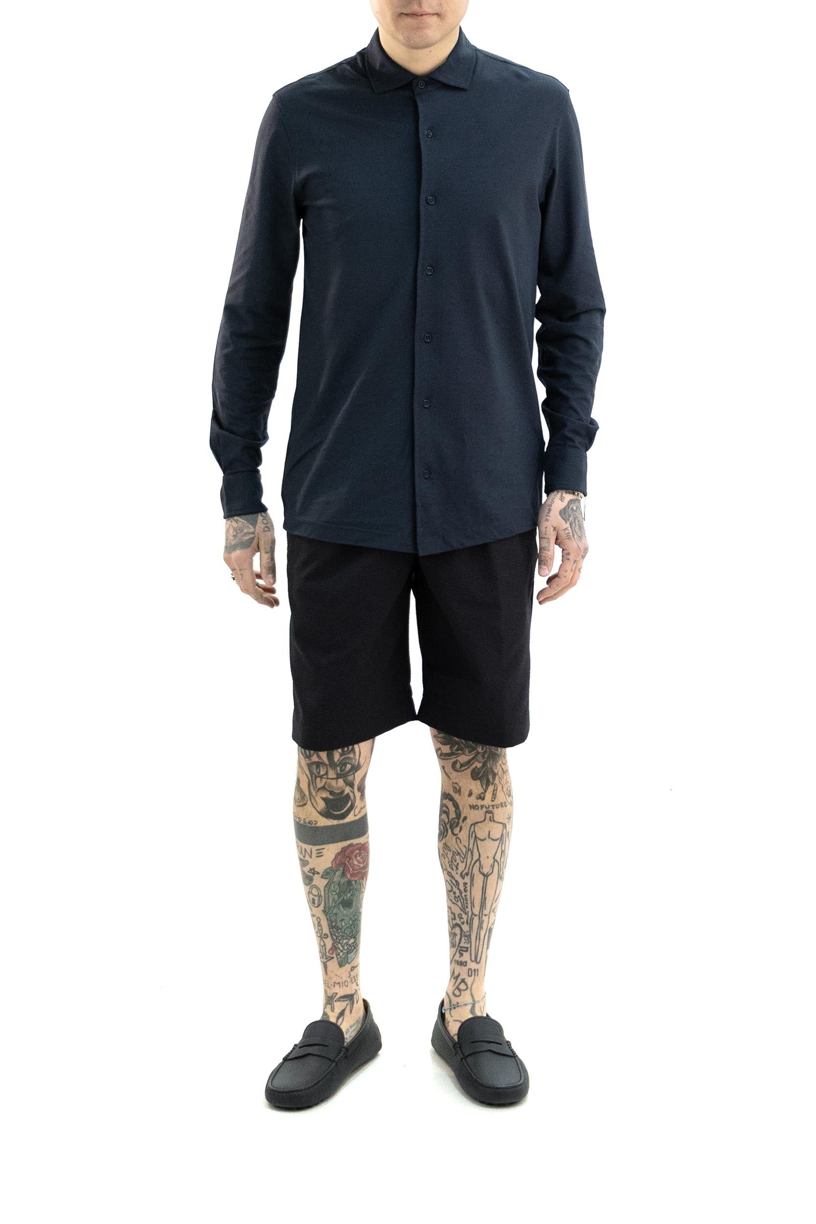 CRUNA Shorts in seersucker di colore blu, view 2