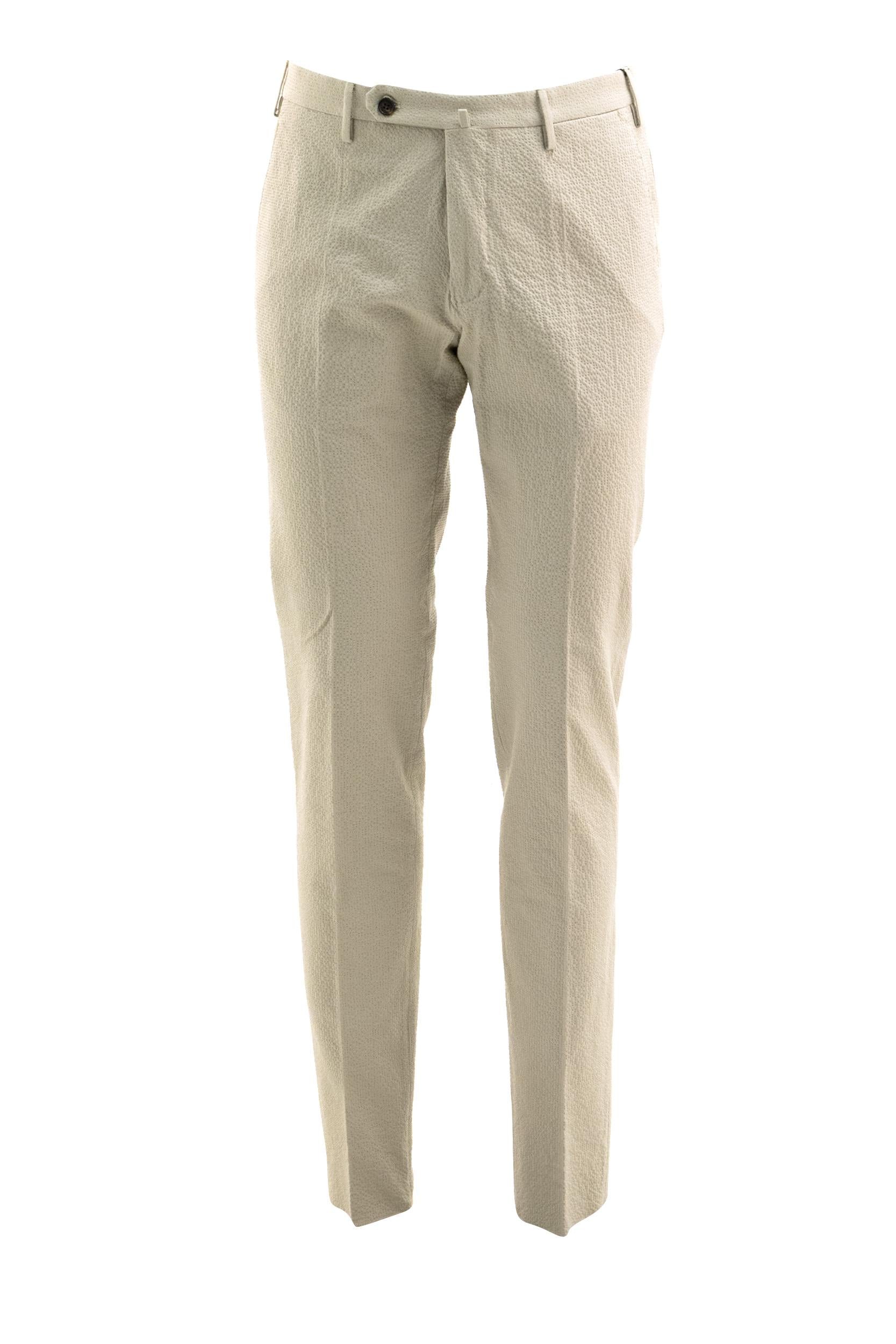INCOTEX Pantaloni in seersucker color beige