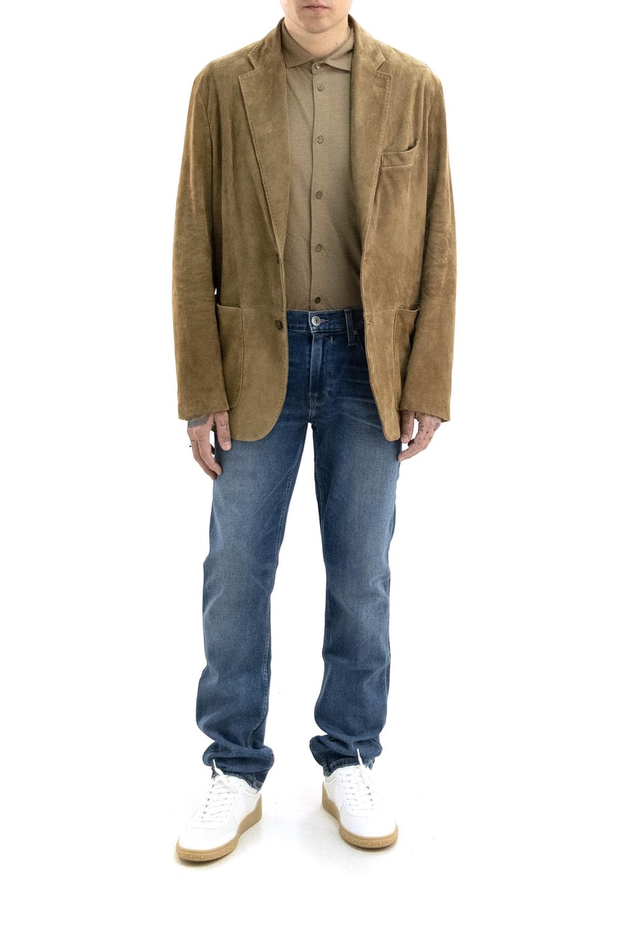 FAY Blazer in Pelle Scamosciata, view 2