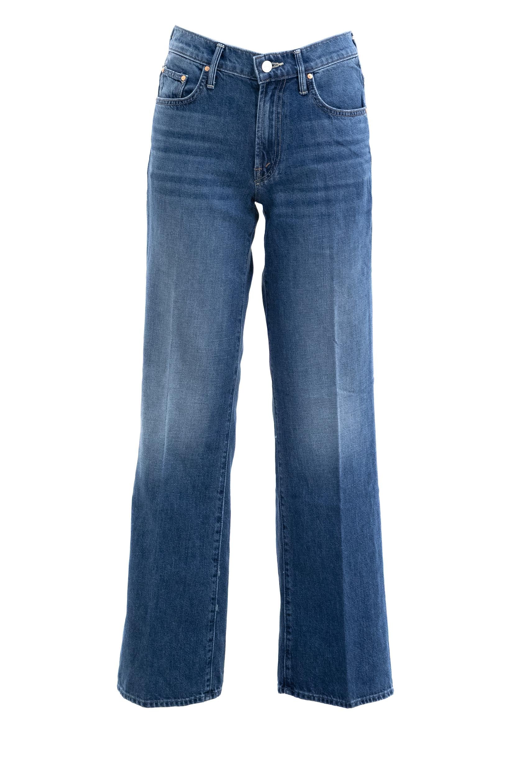 MOTHER Jeans a Gamba Ampia in Denim di Cotone