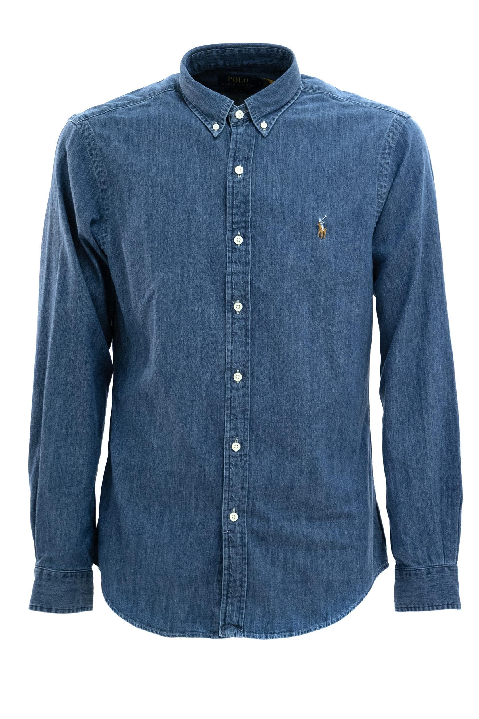 Polo Ralph Lauren Camicia in denim di colore blu