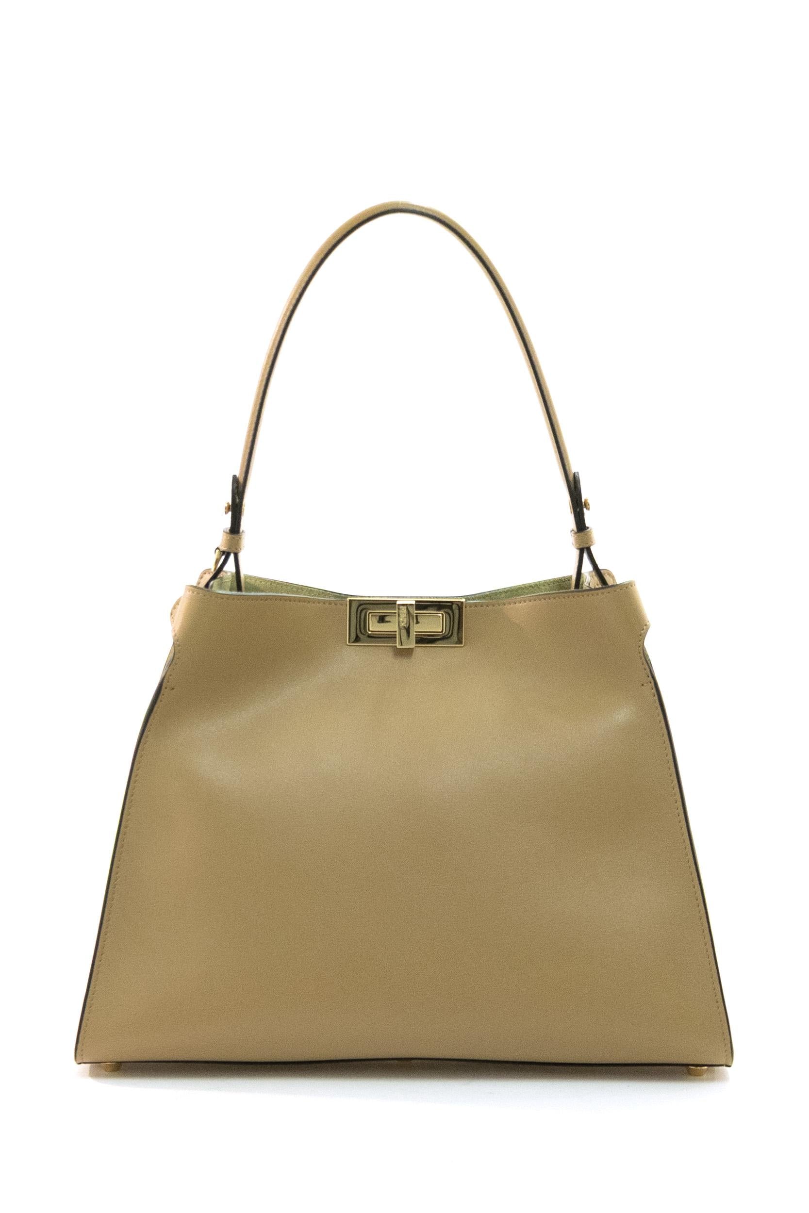 Fendi Borsa Fendi Way in pelle di colore beige