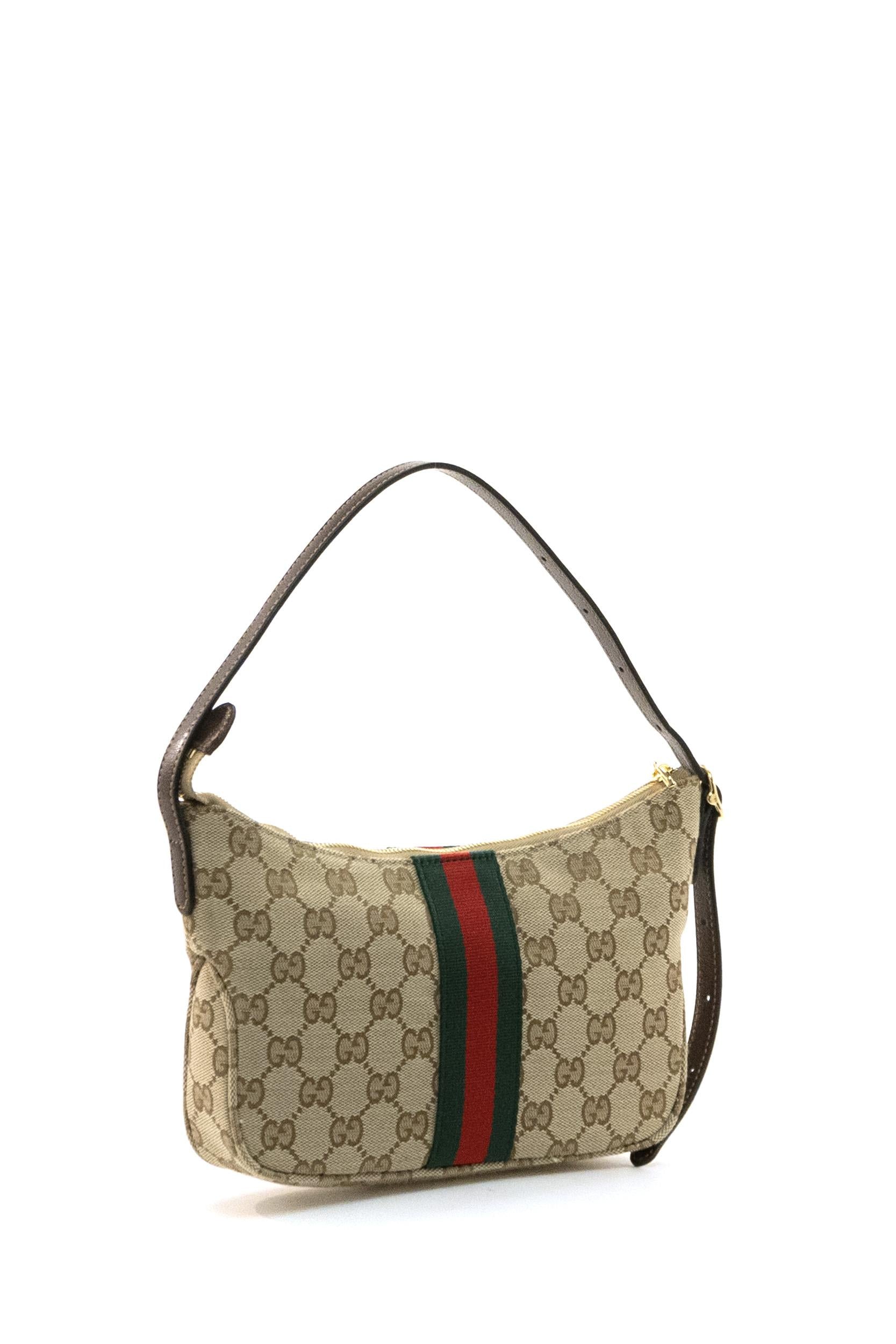 Gucci Borsa a Tracolla Lunetta Piccola in Tessuto GG, view 2