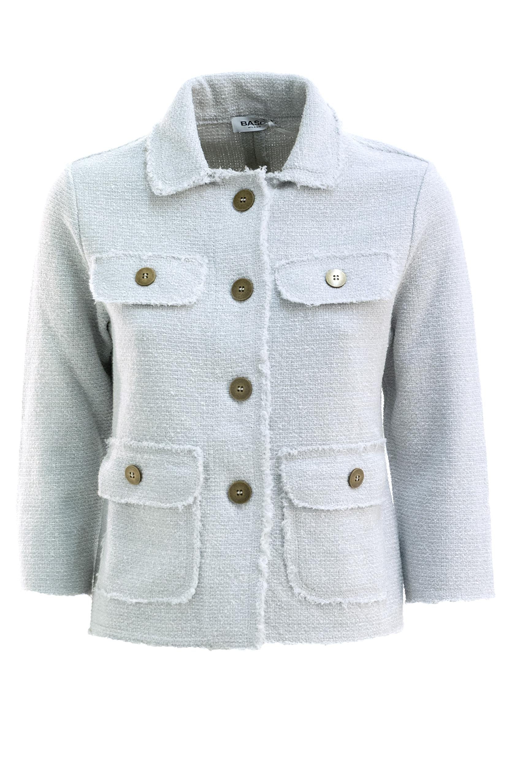 BASE Giacca in Maglia di Misto Cotone