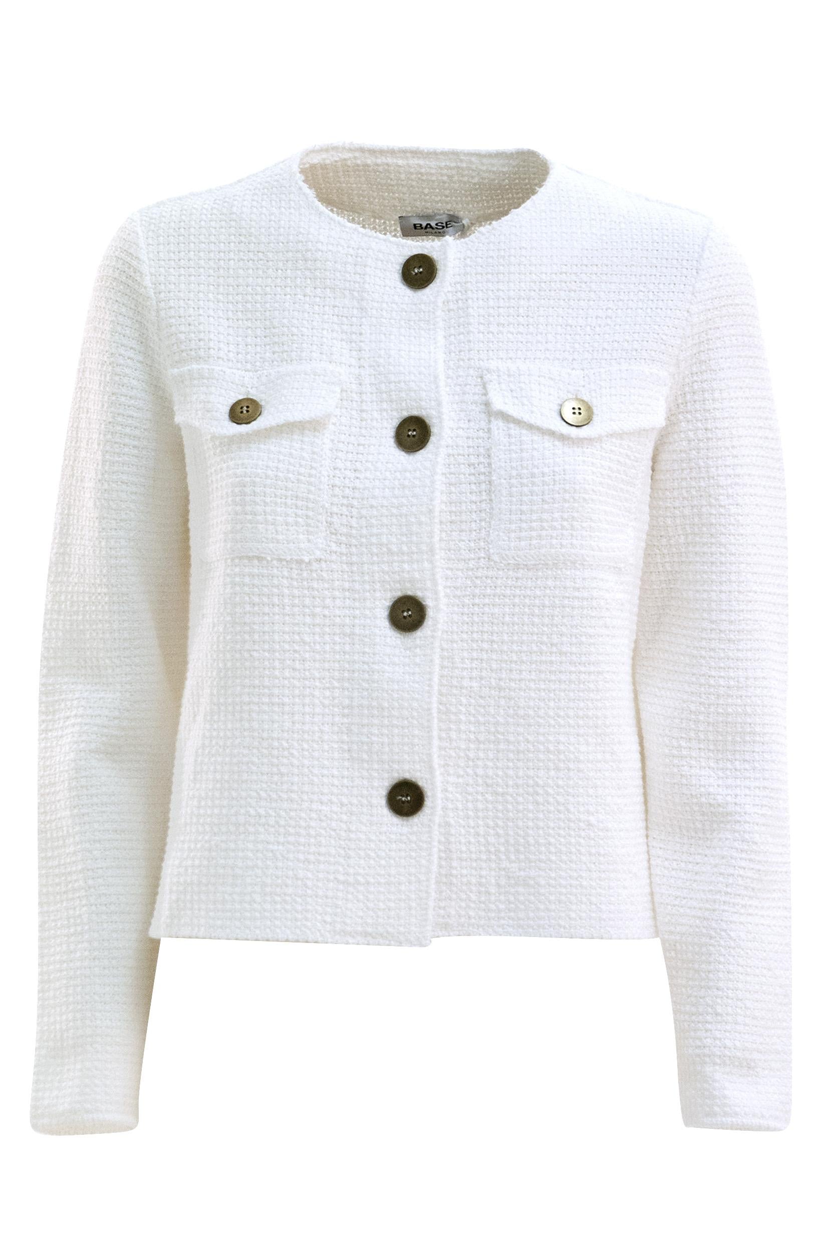 BASE Giacca in Tweed di Cotone