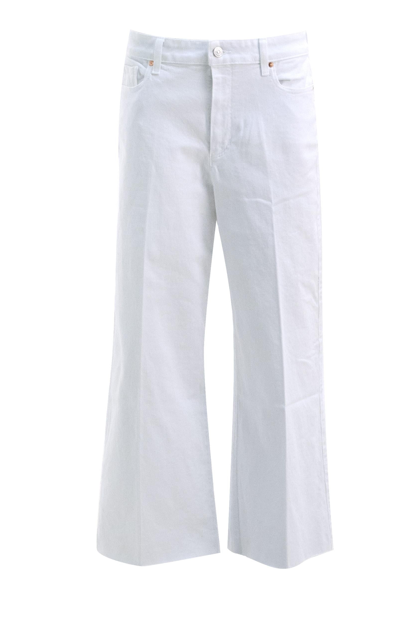 PAIGE Jeans Anessa a Gamba Ampia in Cotone Stretch