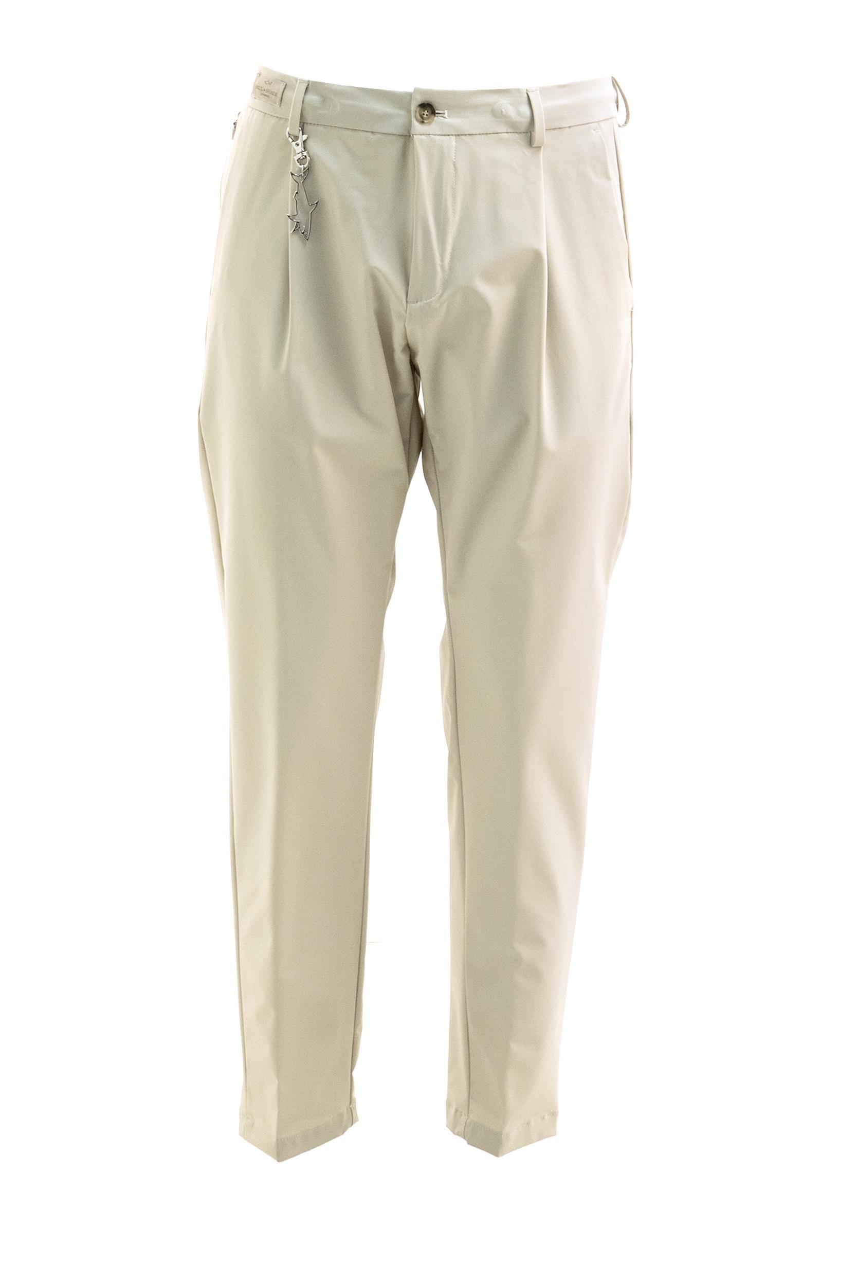 PAUL & SHARK Pantaloni in tessuto tecnico di colore beige