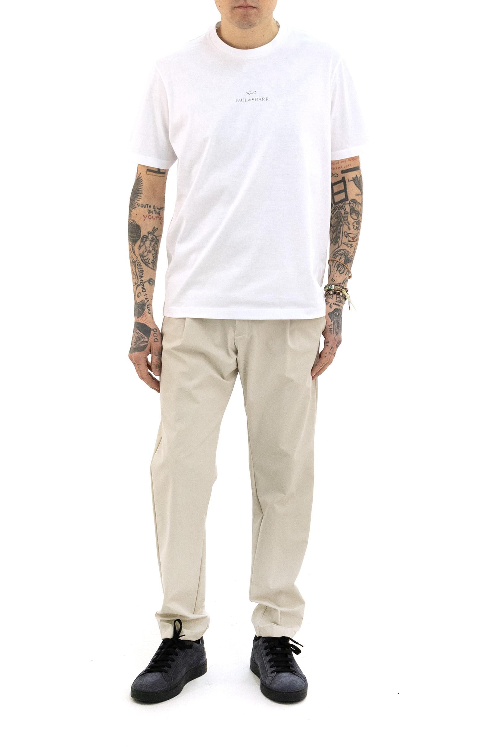 PAUL & SHARK Pantaloni in tessuto tecnico di colore beige, view 2