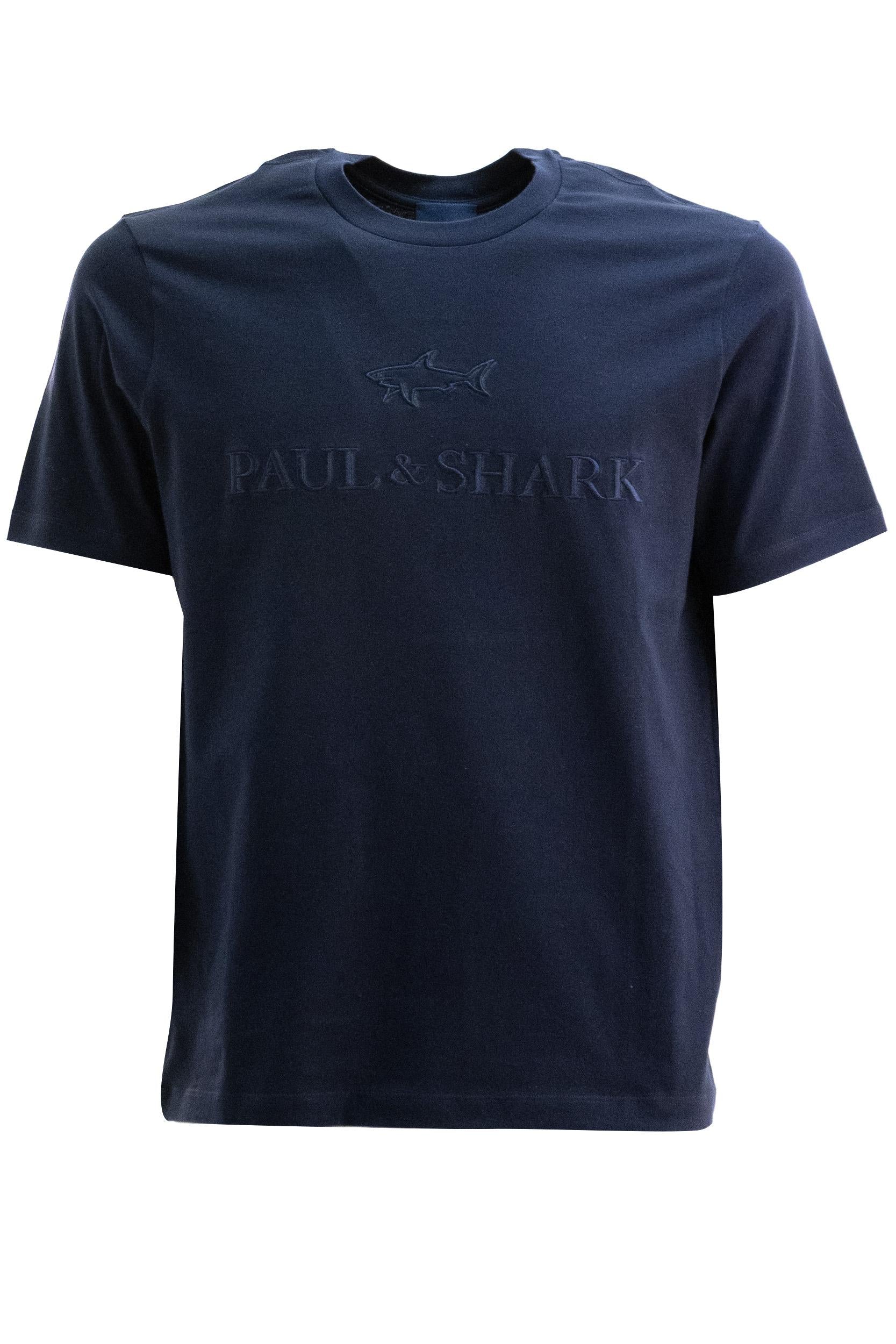PAUL & SHARK T-shirt in Jersey di Cotone con Stampa