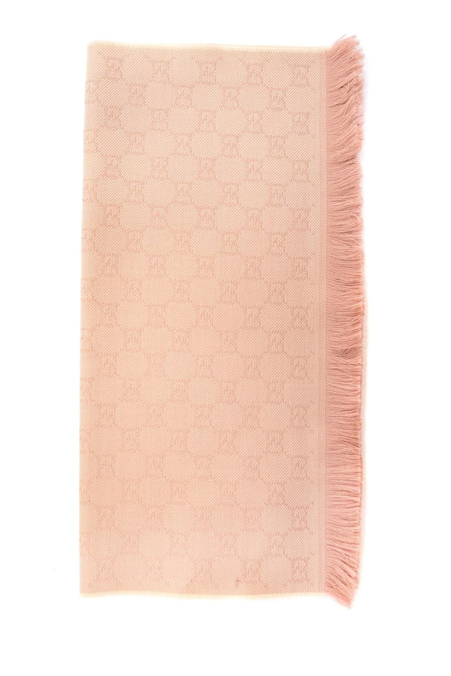 Gucci Sciarpa in lana con GG rosa, view 3