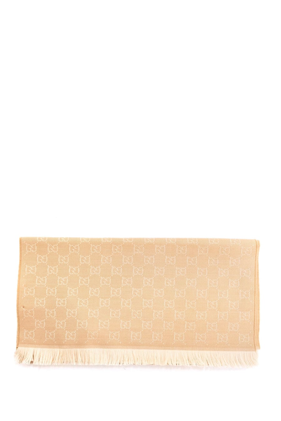 Gucci Sciarpa in lana jacquard beige, view 3