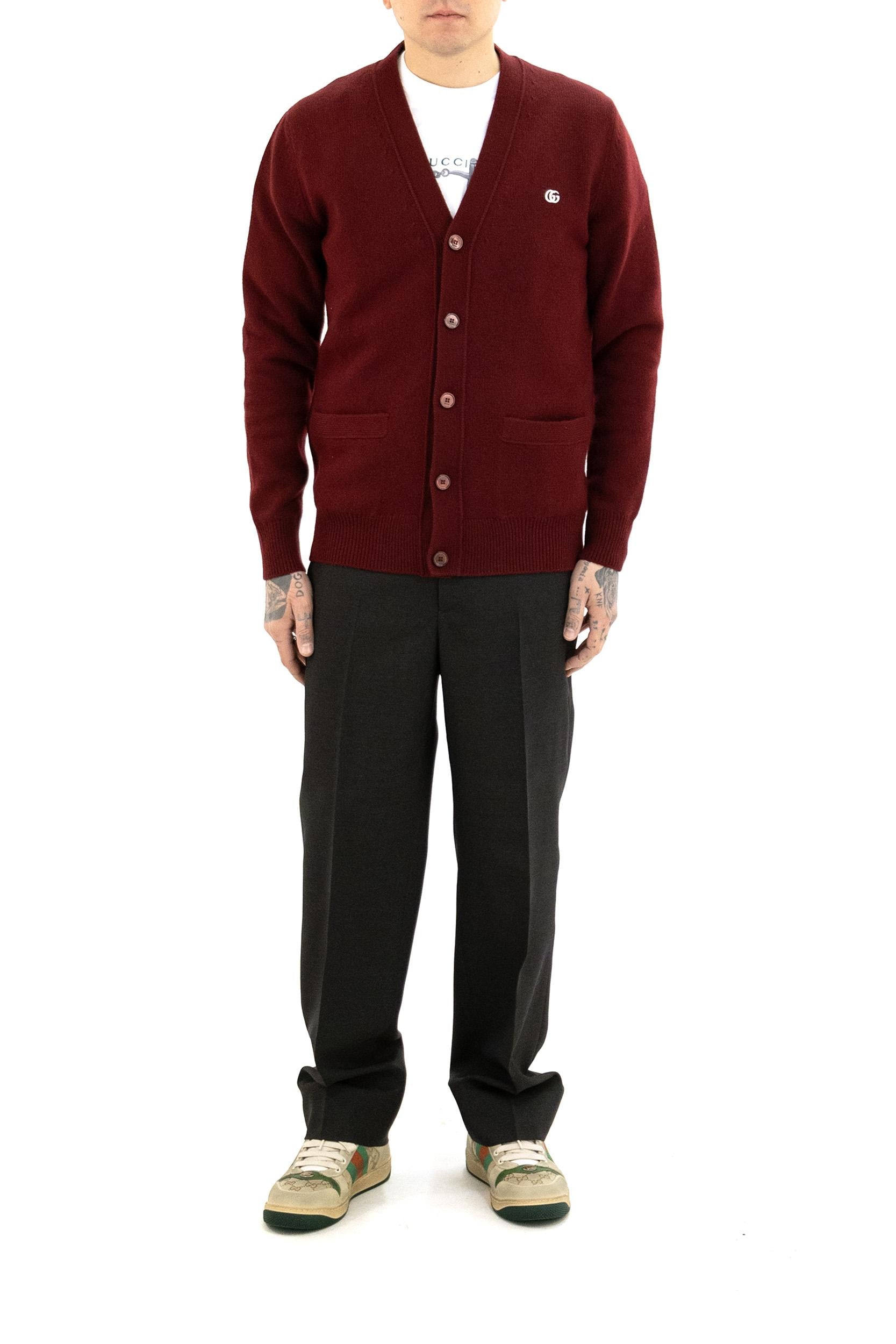 Gucci Cardigan in Lana Cashmere con Ricamo, view 2