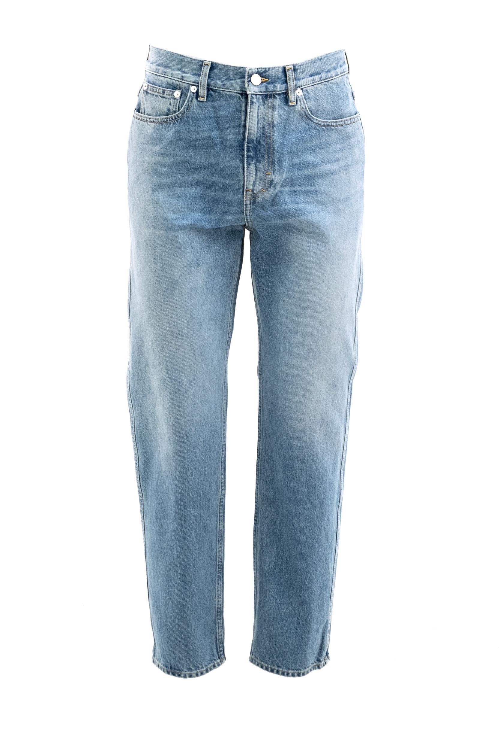 Gucci Jeans in denim di cotone di colore azzurro