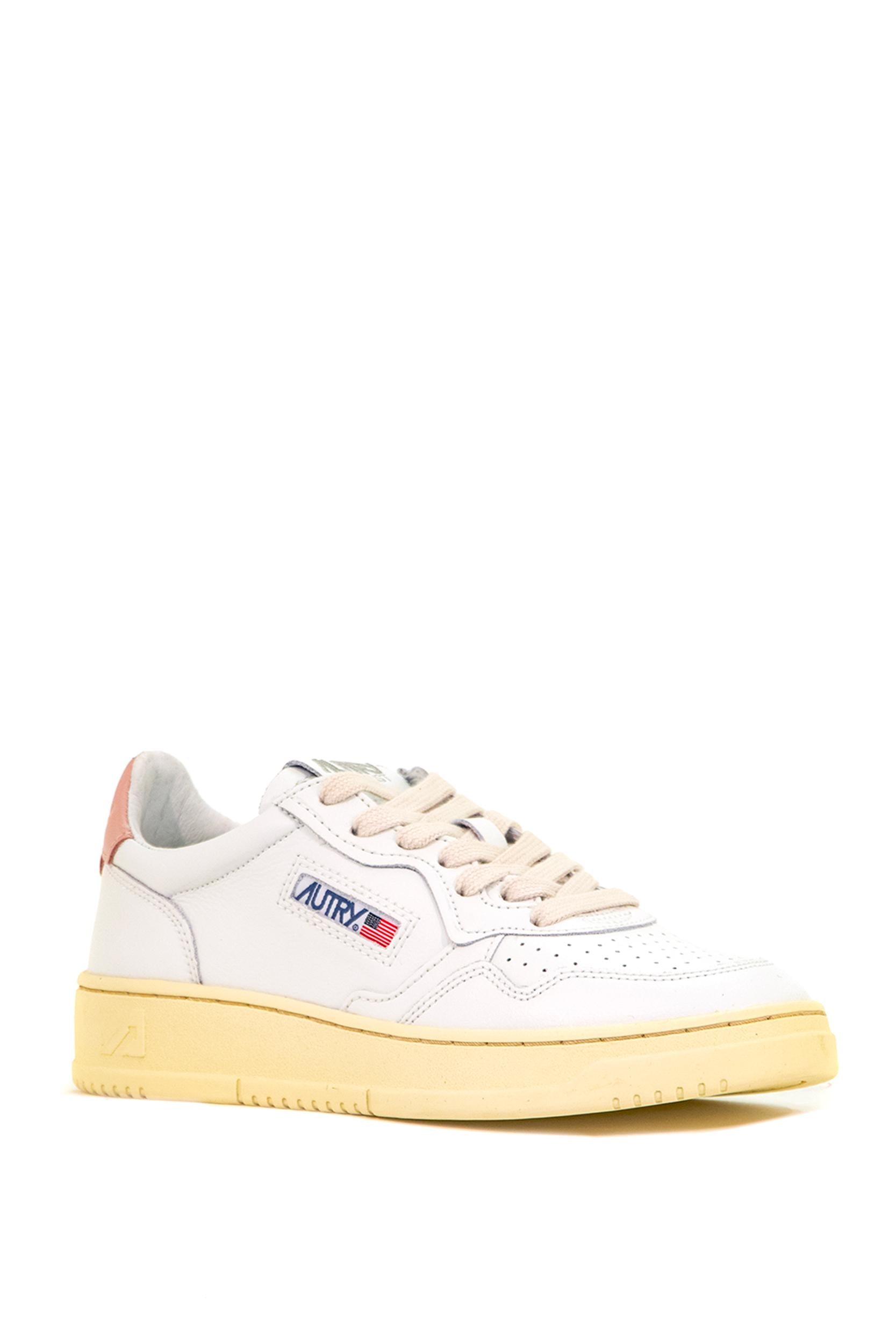 Autry Sneakers Medalist in pelle sul retro rosa, view 2