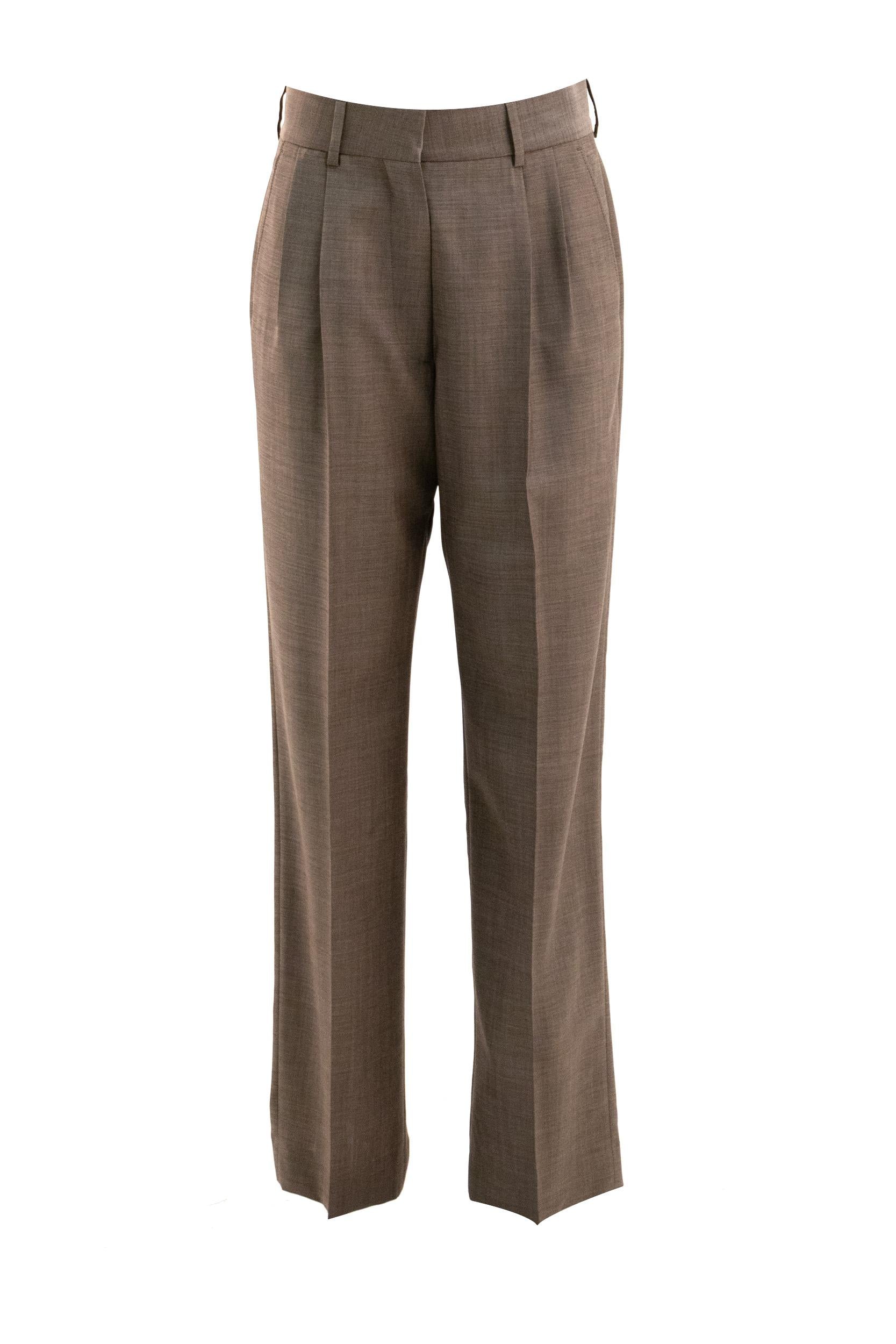 Blazé Milano Pantalone con Pinces in Lana e Mohair