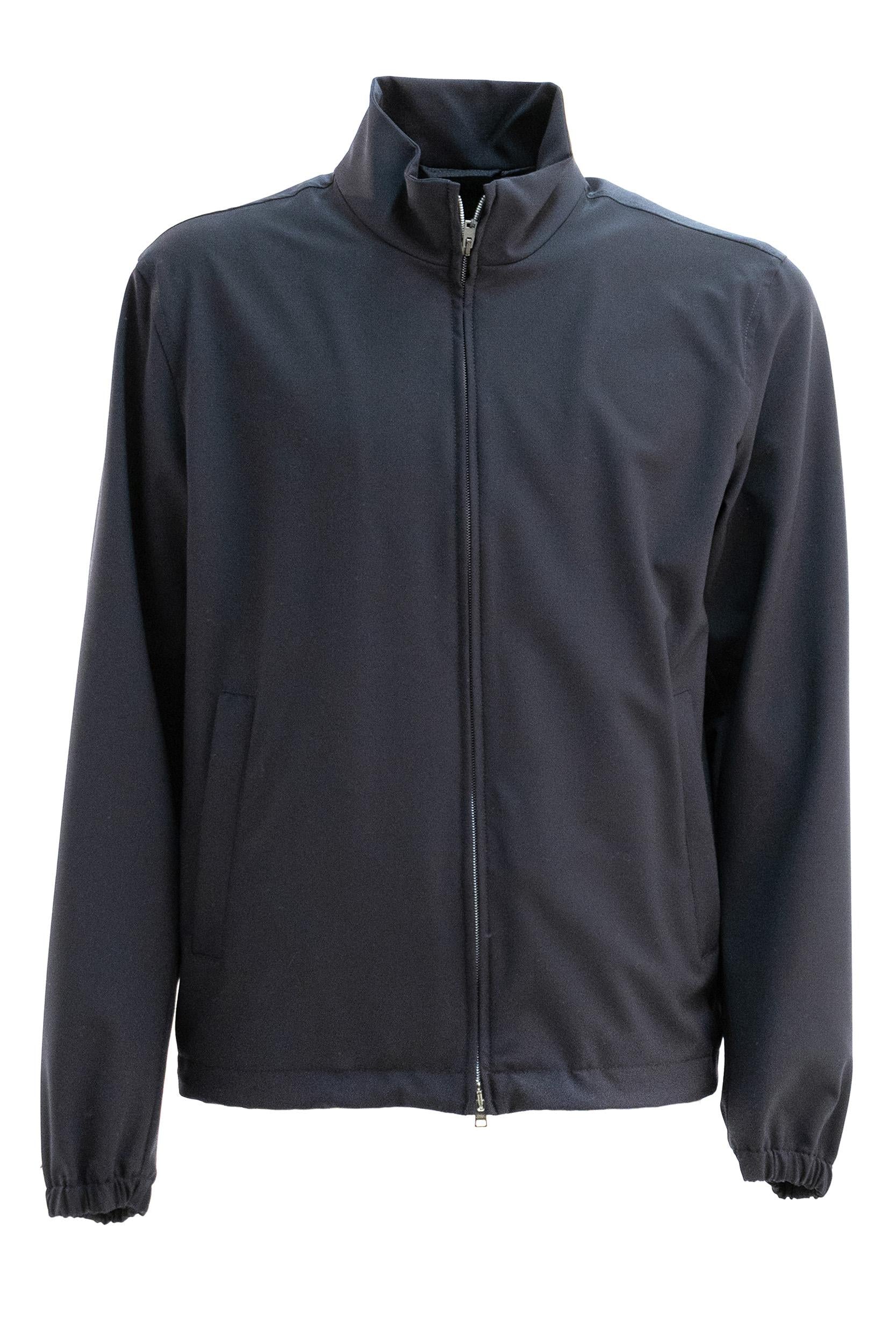 Herno Giacca con Zip in Fresco di Lana Stretch