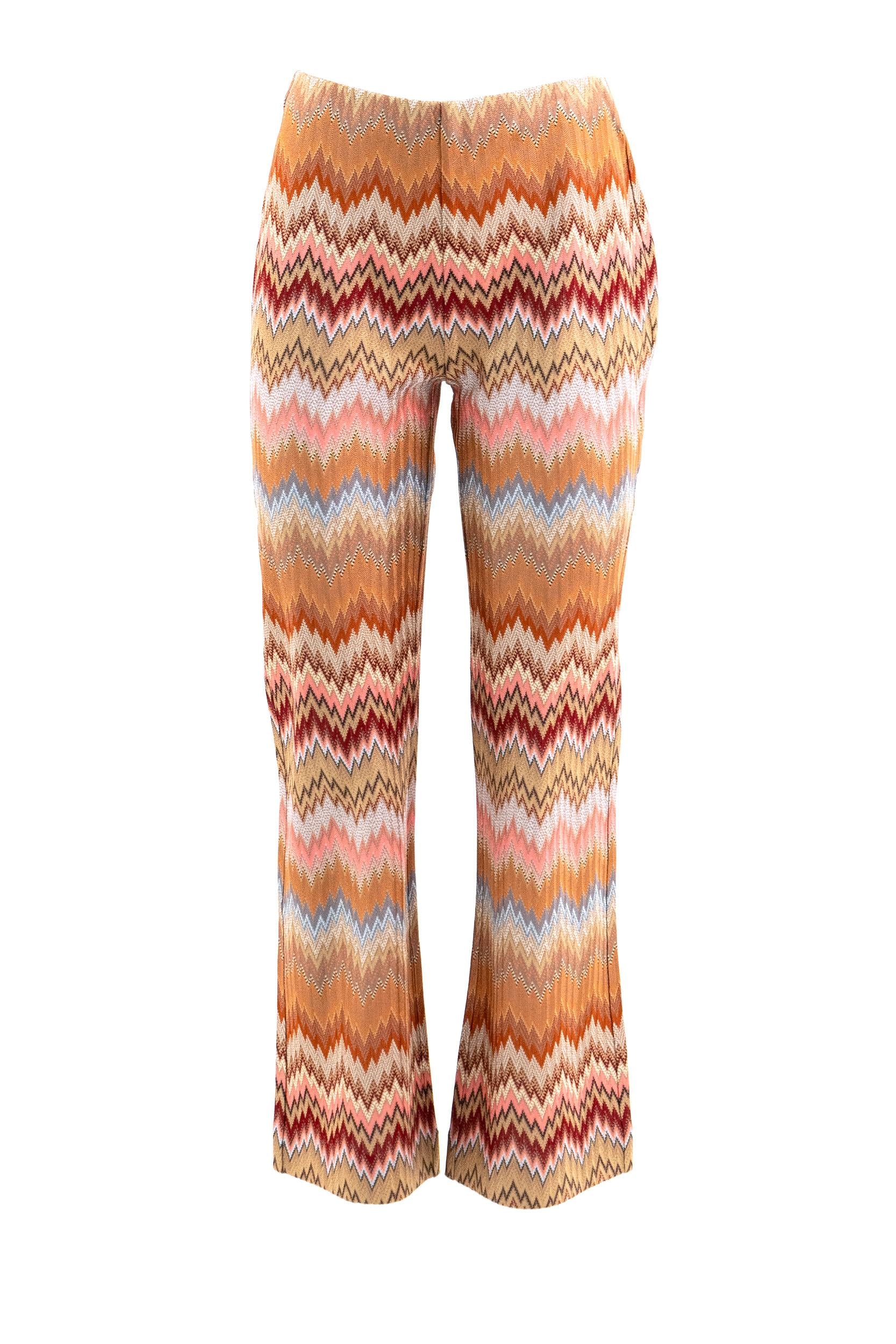 MISSONI Pantaloni Flare in Viscosa Chevron