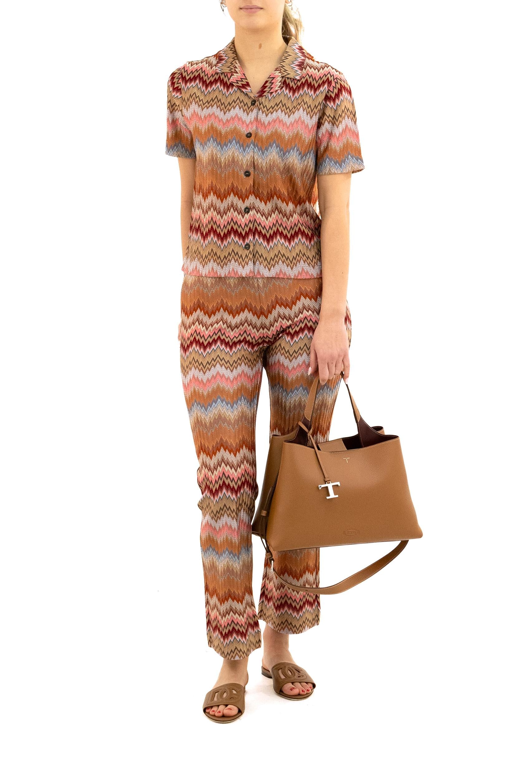 MISSONI Pantaloni Flare in Viscosa Chevron, view 2