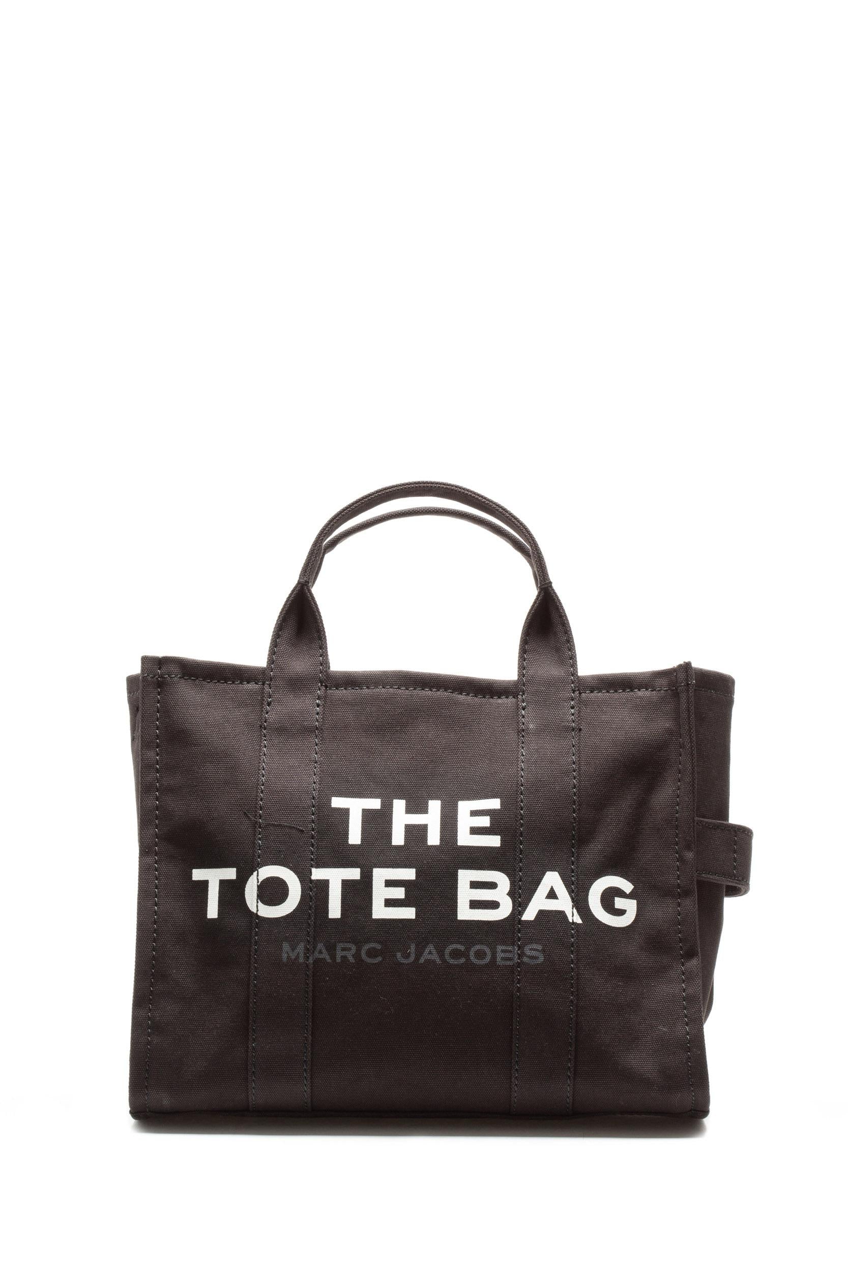 Marc Jacobs Borsa The Totein tessuto colore nero con logo centrale