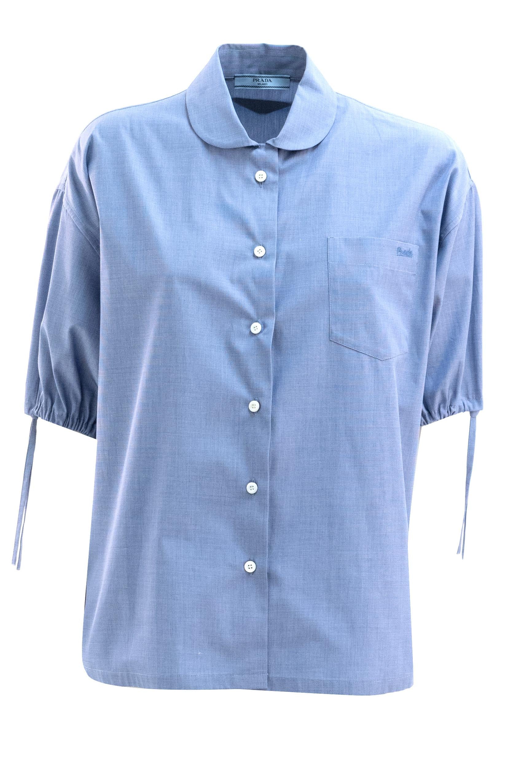 Prada Camicia in cotone di colore azzurro