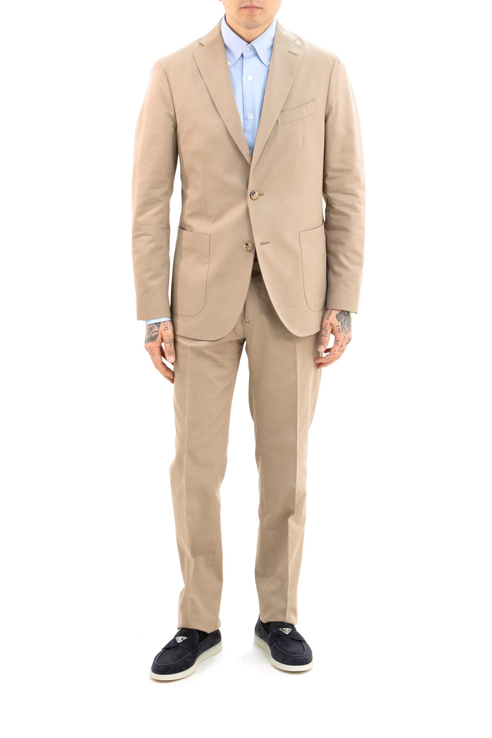 BOGLIOLI Abito in cotone di colore beige, view 2