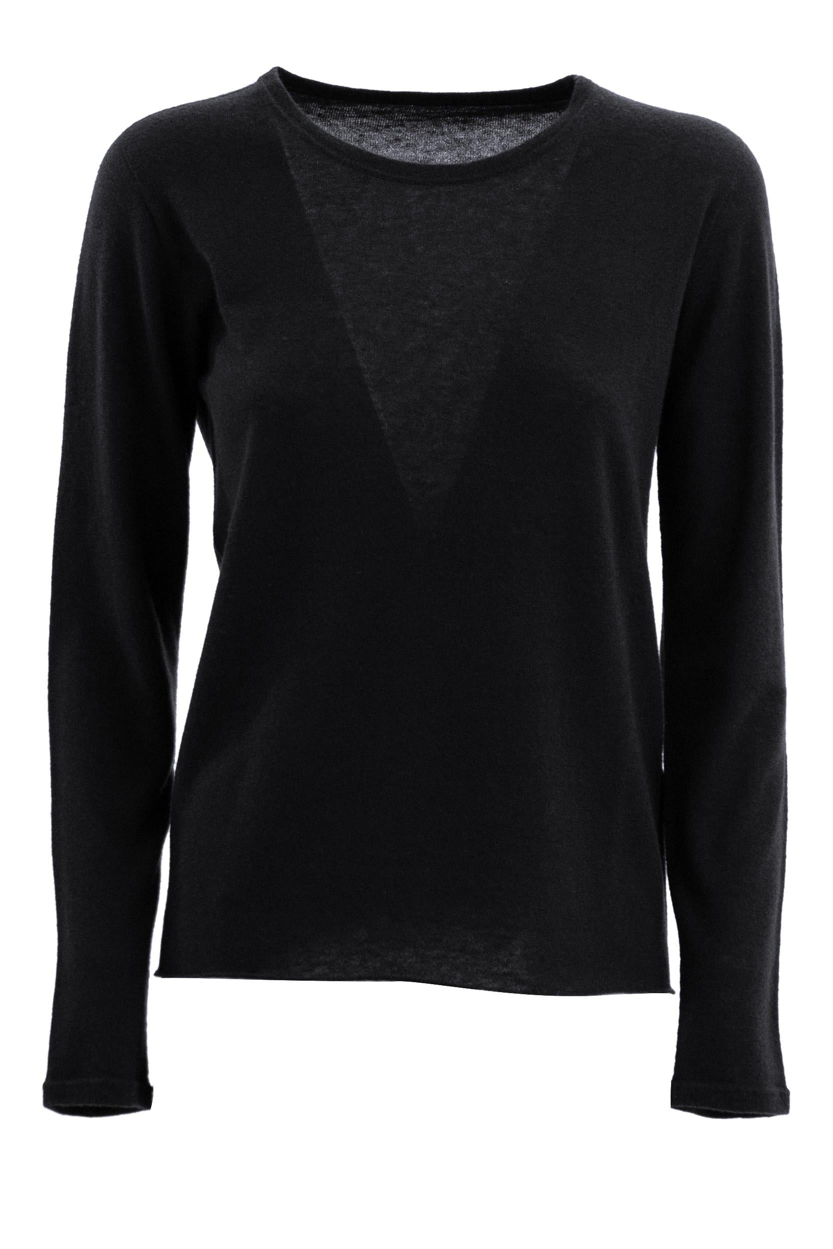 MAJESTIC Pullover in cashmere di colore nero