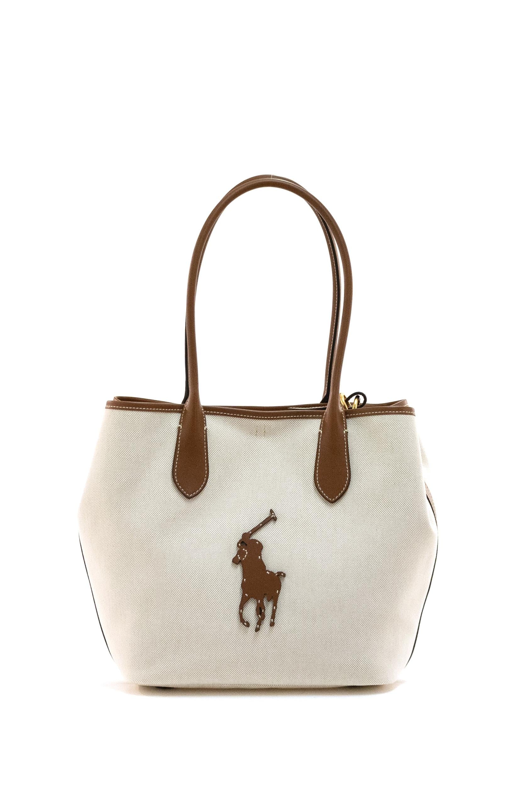 Polo Ralph Lauren Borsa Tote Bellport in tela color naturale