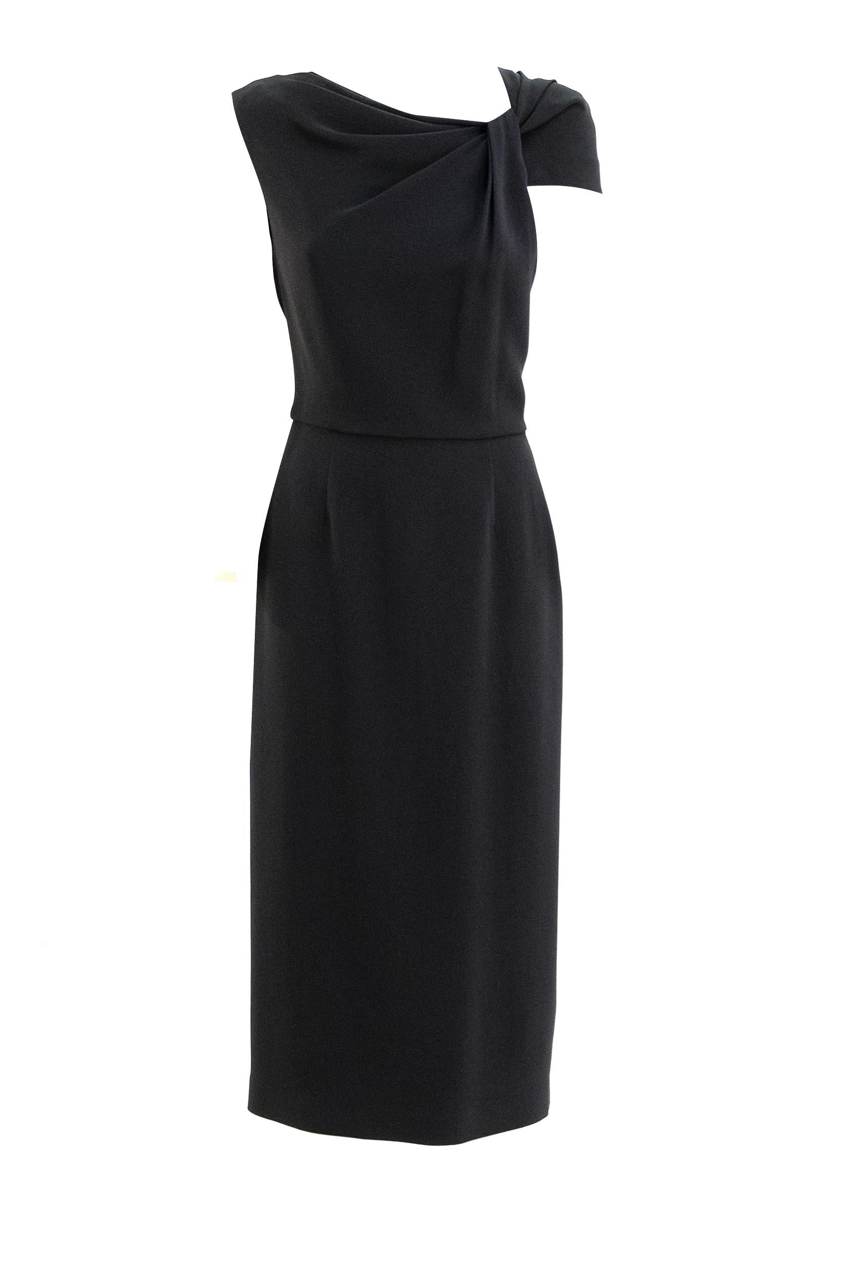 Givenchy Abito midi in cady di colore nero