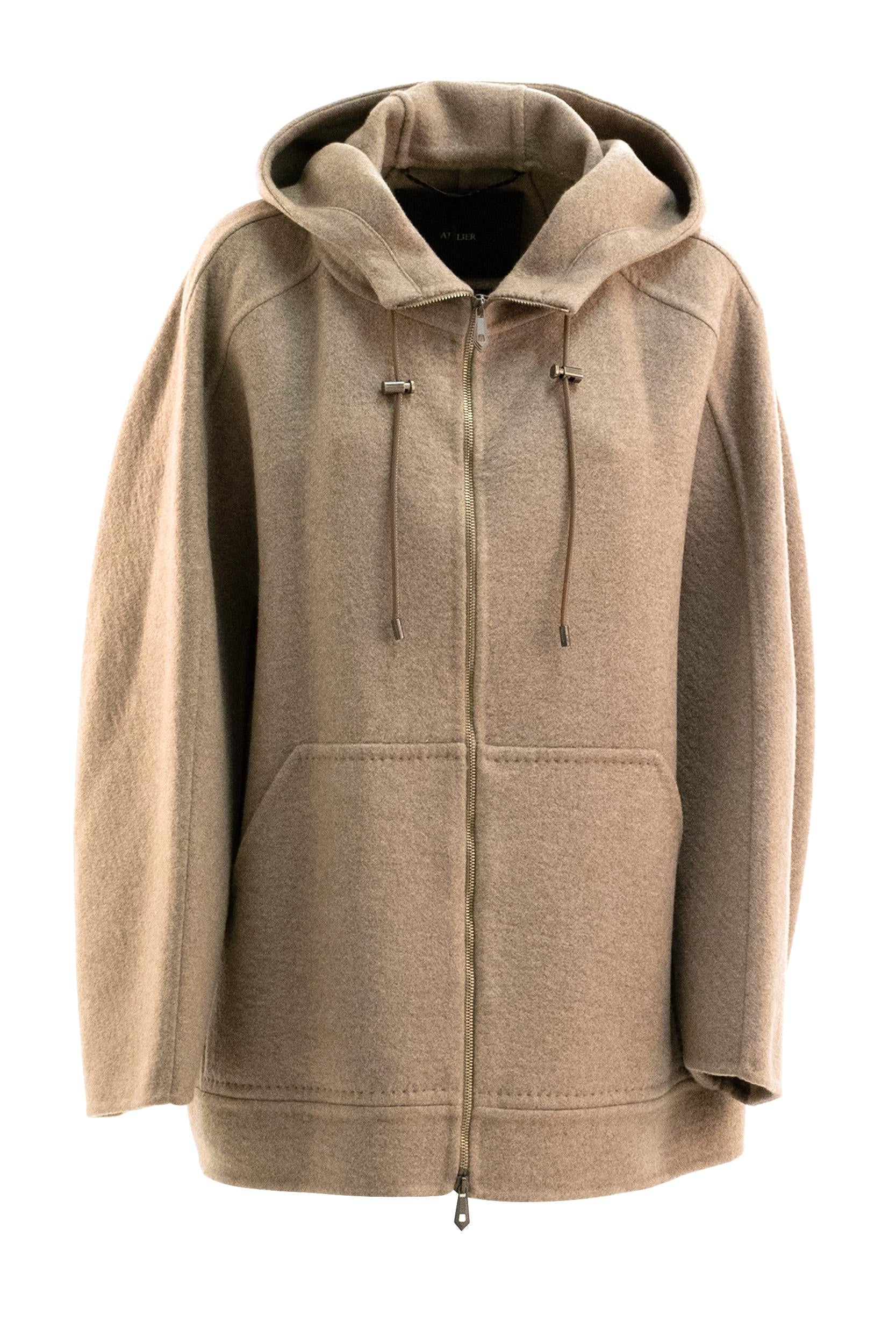 Max Mara Cappotto Gradi in cachemire color tortora