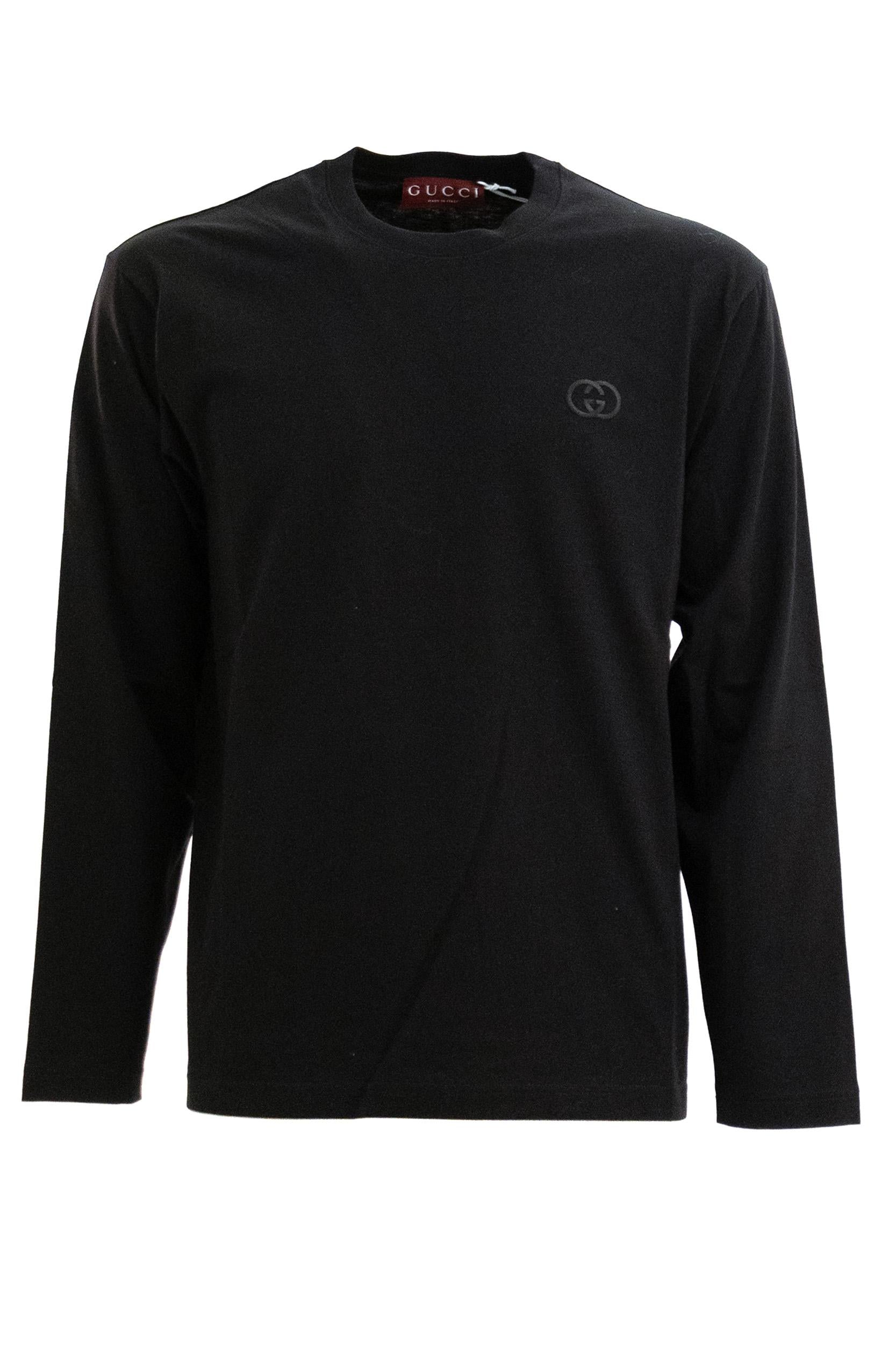 Gucci T-shirt in jersey di cotone di colore nero
