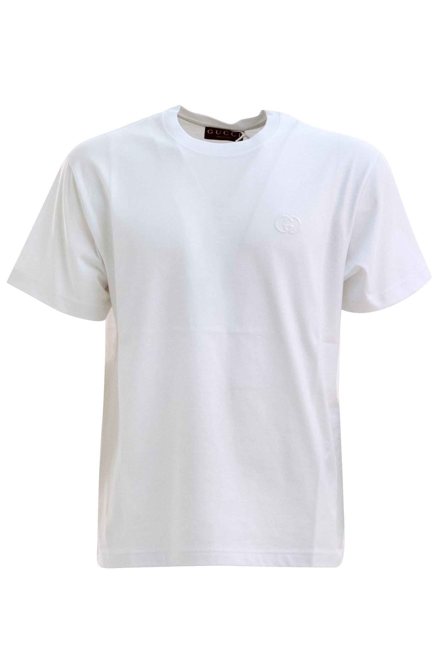 Gucci T-shirt in jersey di cotone di colore bianco