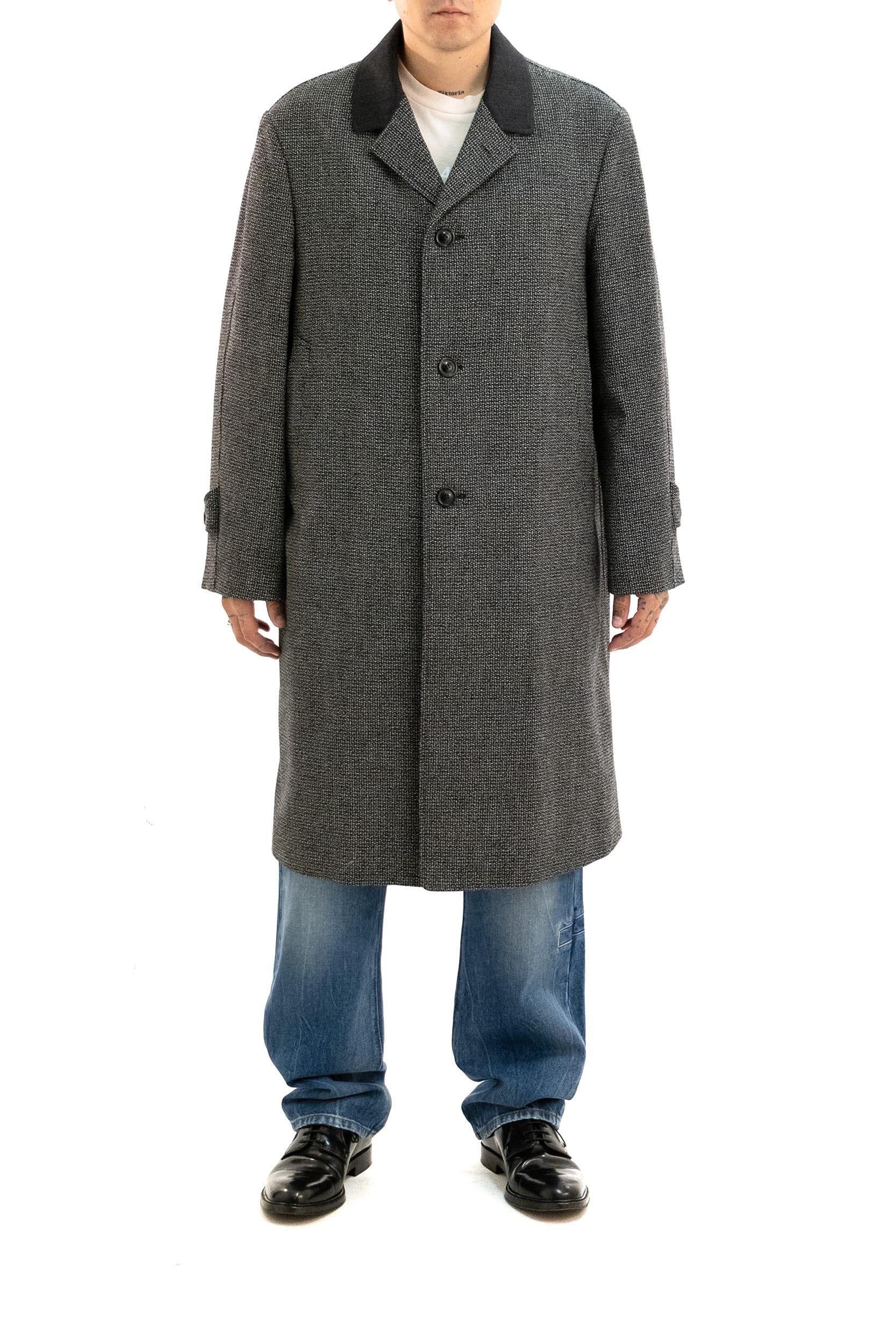 Maison Margiela Cappotto in lana sale e pepe, view 2