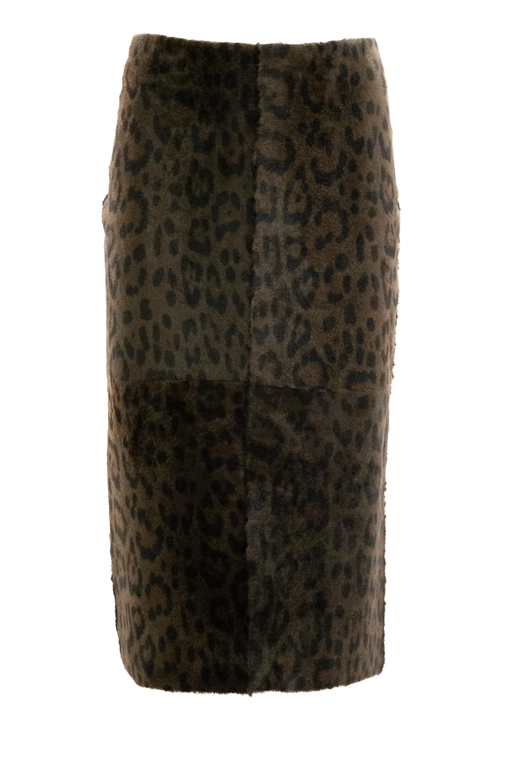 FURLING BY GIANI Gonna tubino stampa leopardo