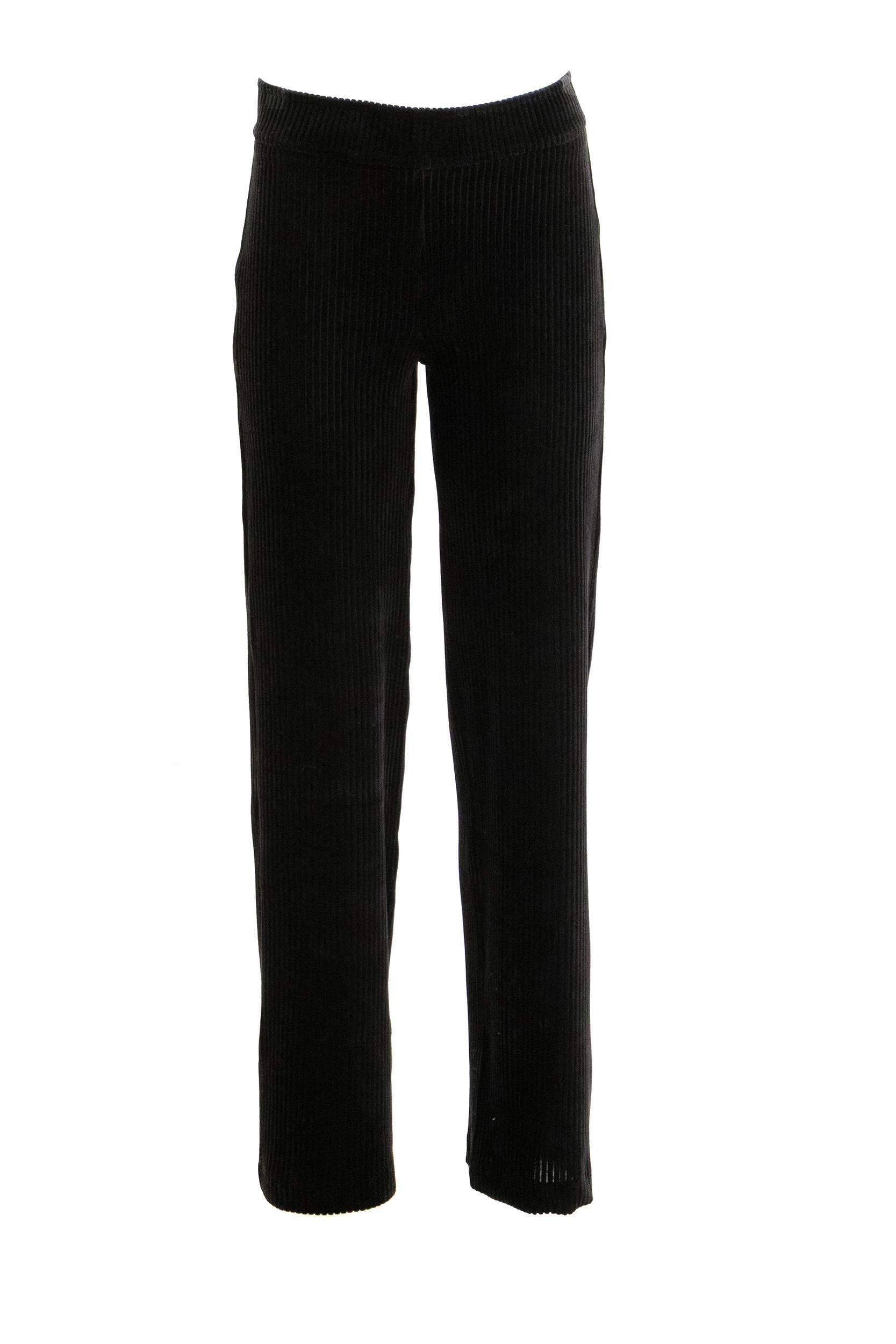 AVENUE MONTAIGNE Pantaloni velluto nero