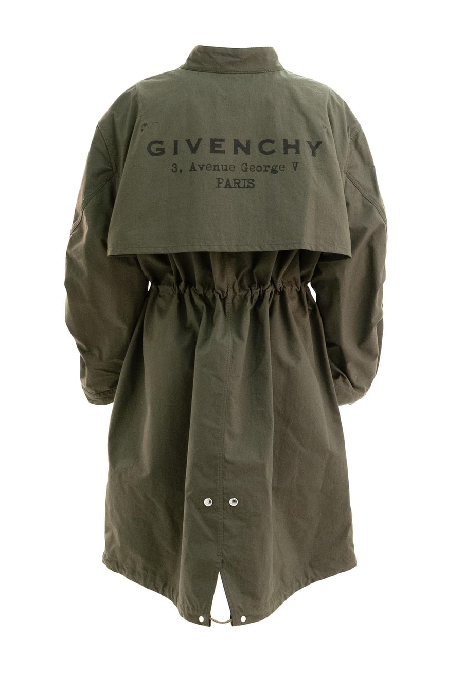 Givenchy Parka in cotone colore kaki, view 3