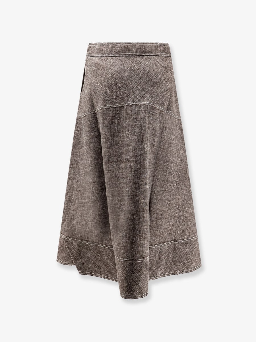 SOEUR Janelle linen blend skirt, view 2