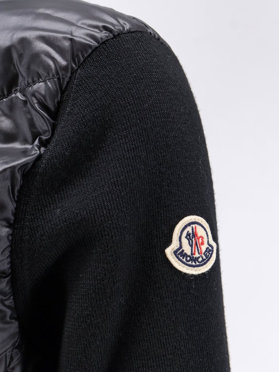 Moncler Down Jacket with virgin wool sleeves, view 3
