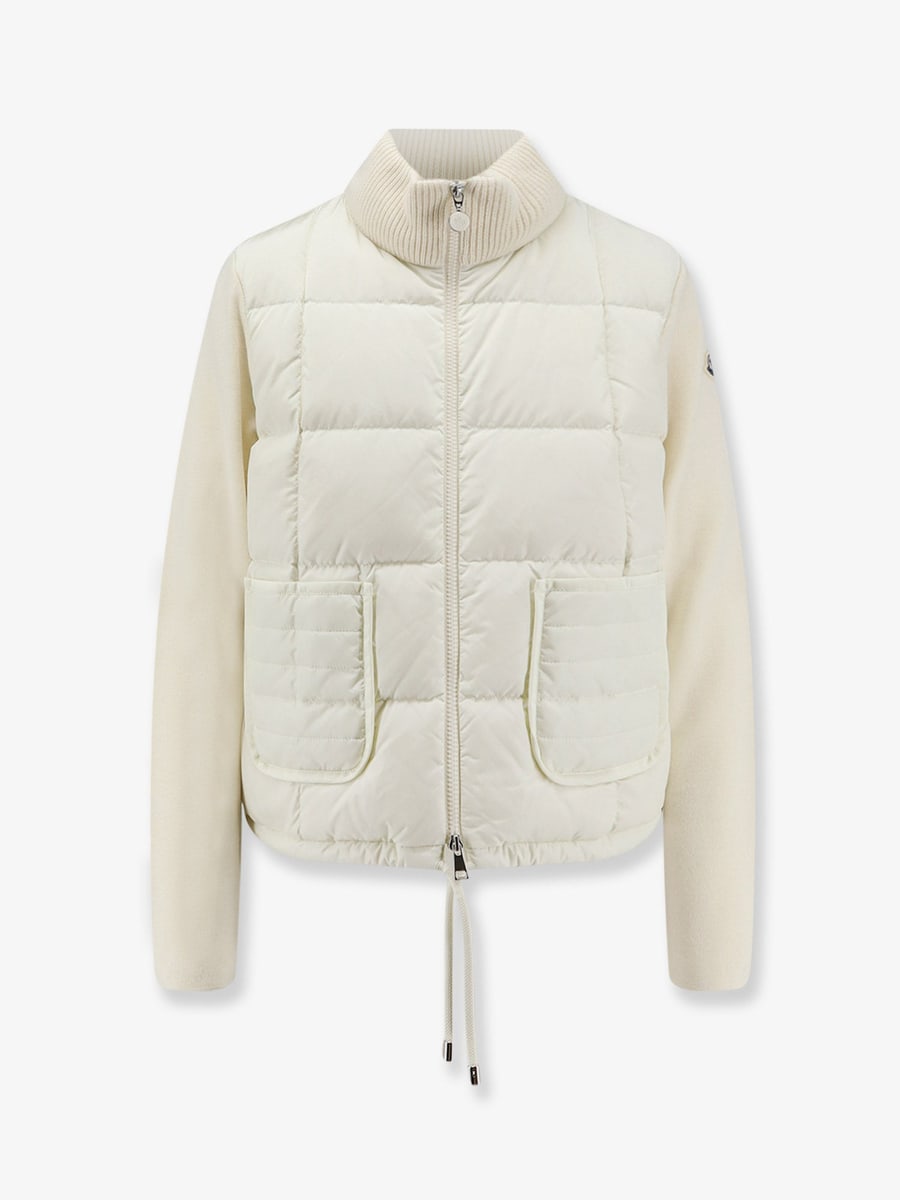 Moncler Nylon down jacket with virgin wool inserts