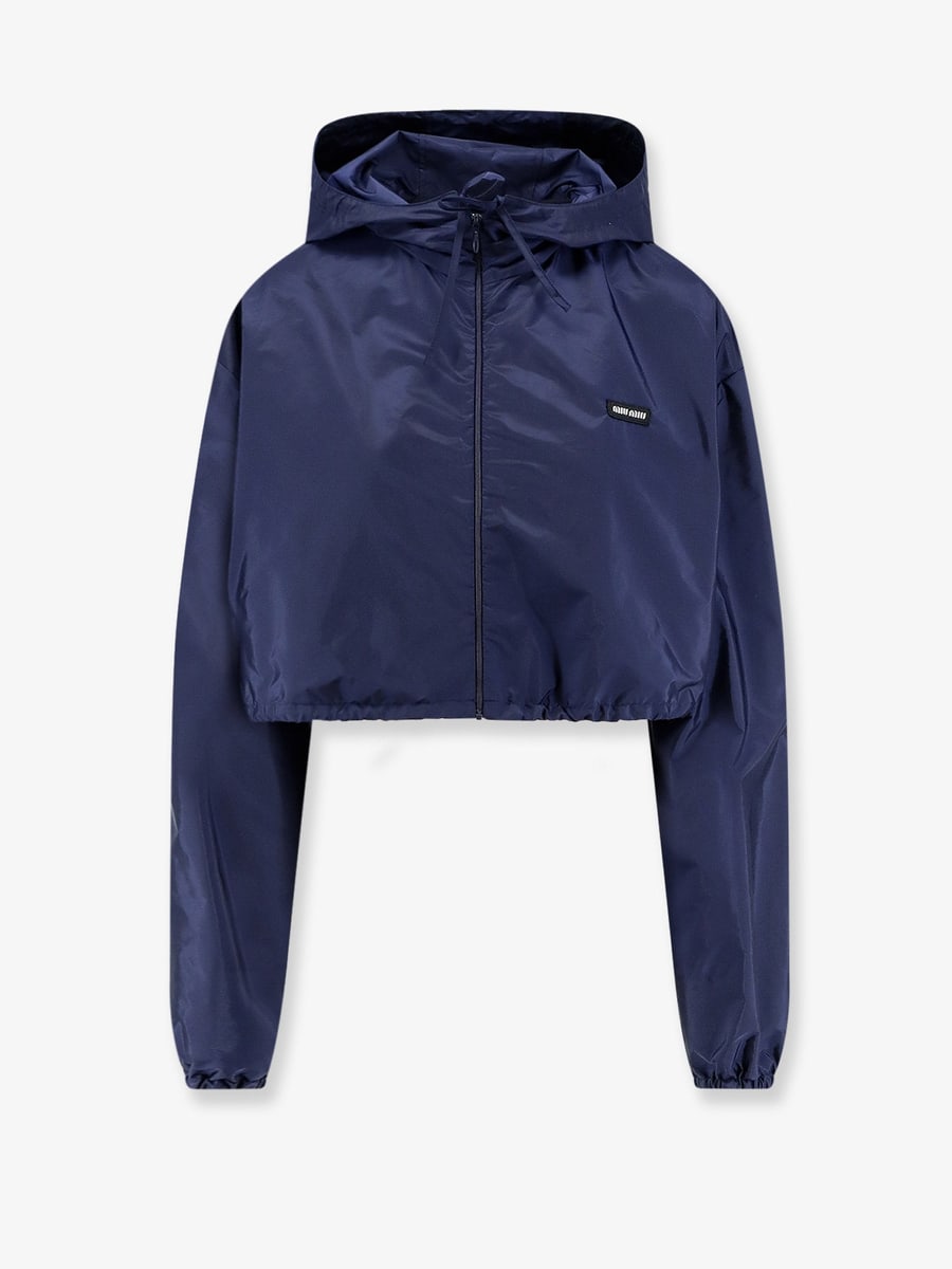 Miu Miu Cropped recycled nylon jacket