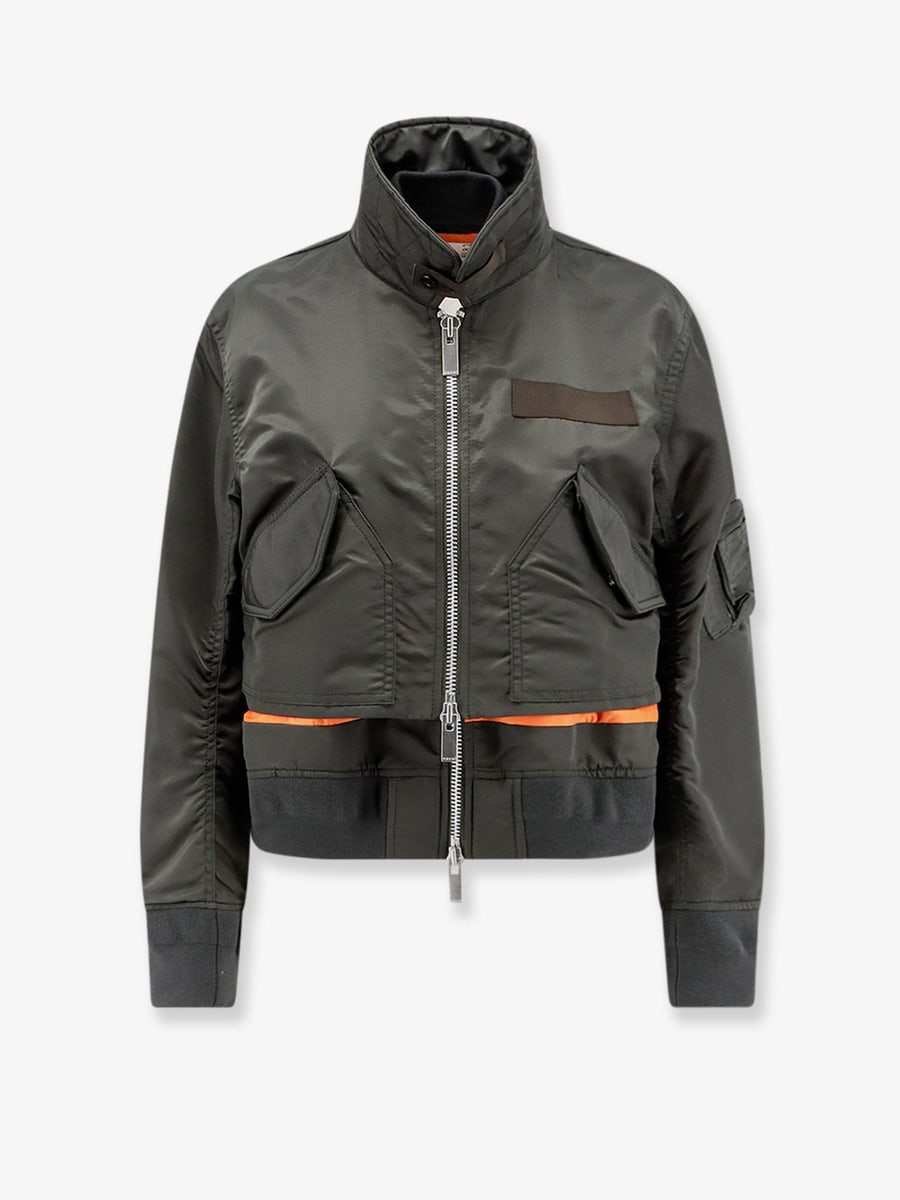 SACAI Cropped nylon jacket