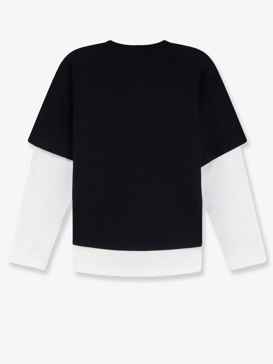 The Attico Cotton T-shirt with embroidered logo on the front, view 2
