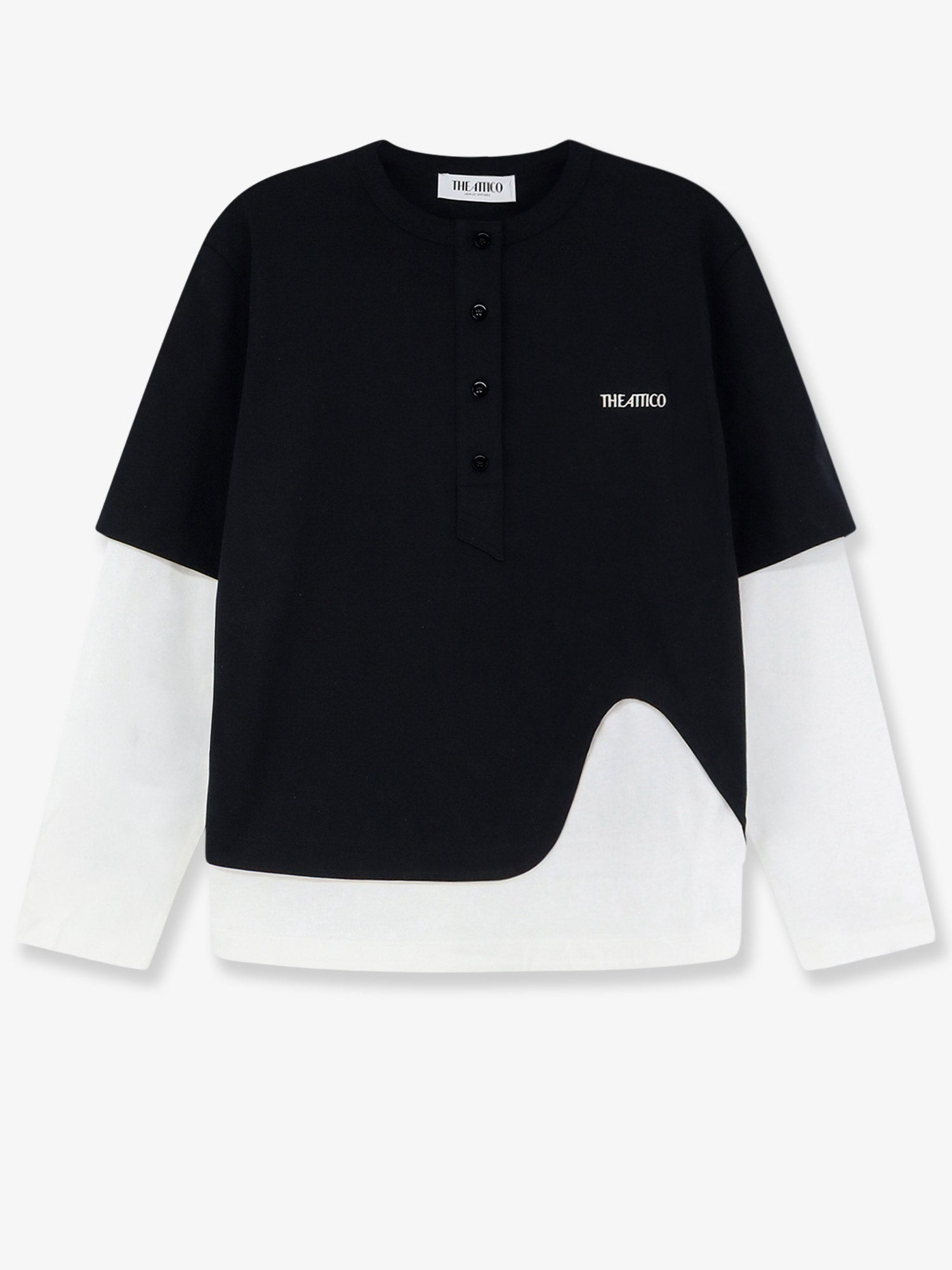 The Attico Cotton T-shirt with embroidered logo on the front